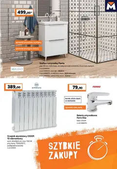 Pogląd oferty "Bricoman Gazetka" - ważna od 07.01.2026 | Strona: 3 | Produkty: Umywalka, Bateria