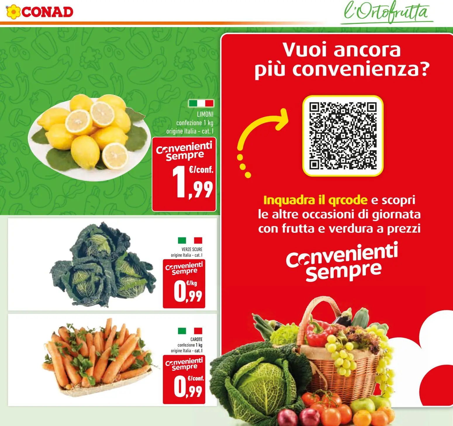 Volantino Conad del 06.11.2025 | Pagina: 11 | Prodotti: Frutta, Carote