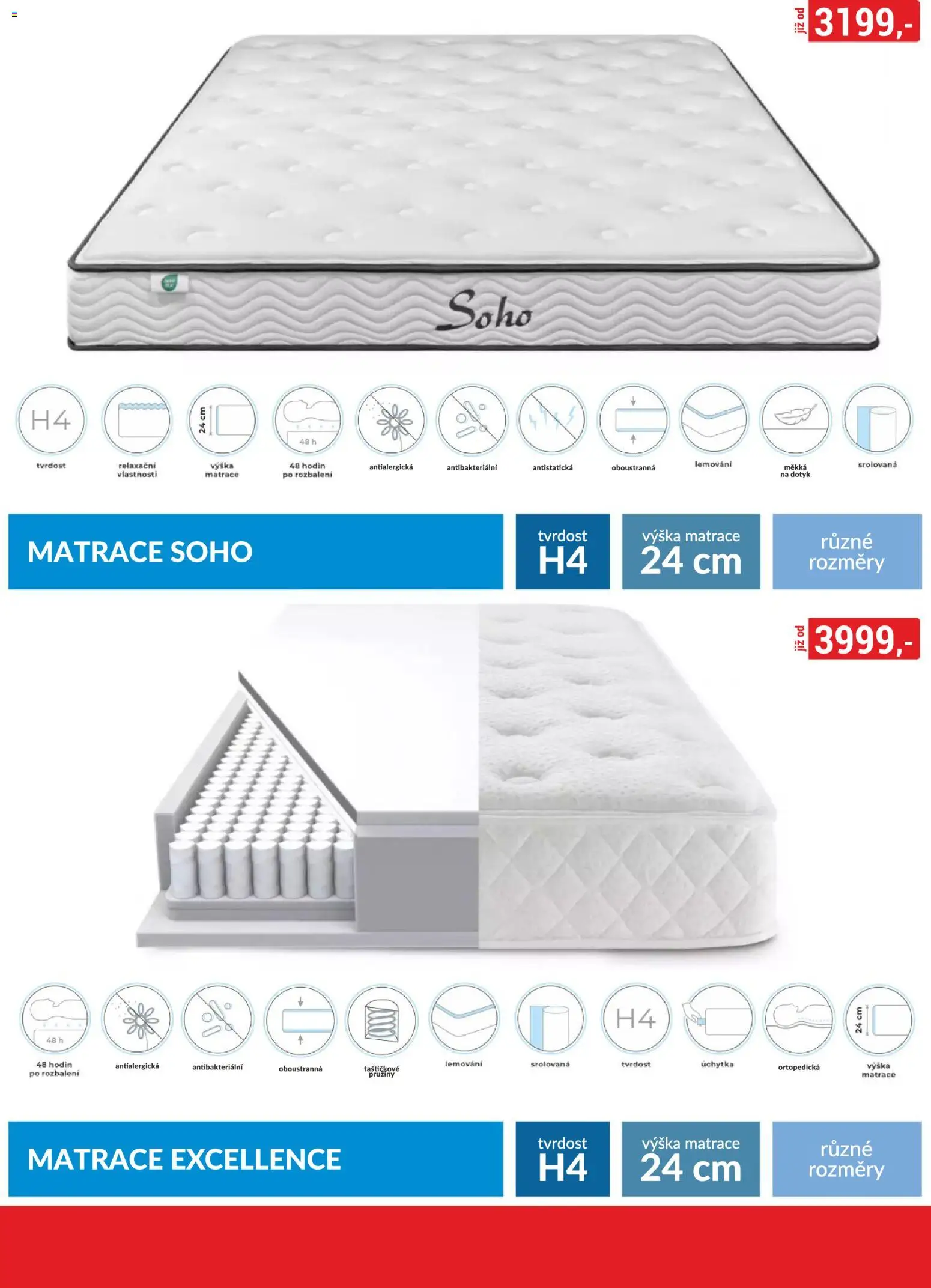 BAUMAX leták - Objevte svět nábytku od 01.04.2026 | Strana: 43 | Produkty: Matrace