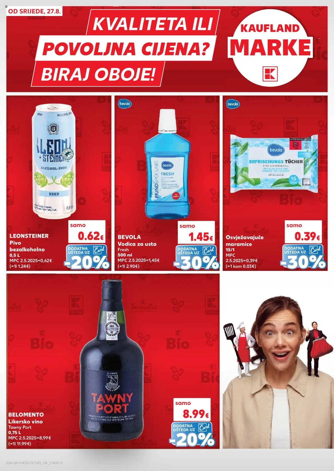 Kaufland katalog | vrijedi od 27.08.2025 | Stranica: 24 | Proizvodi: Vino, Pivo, Vodica za usta