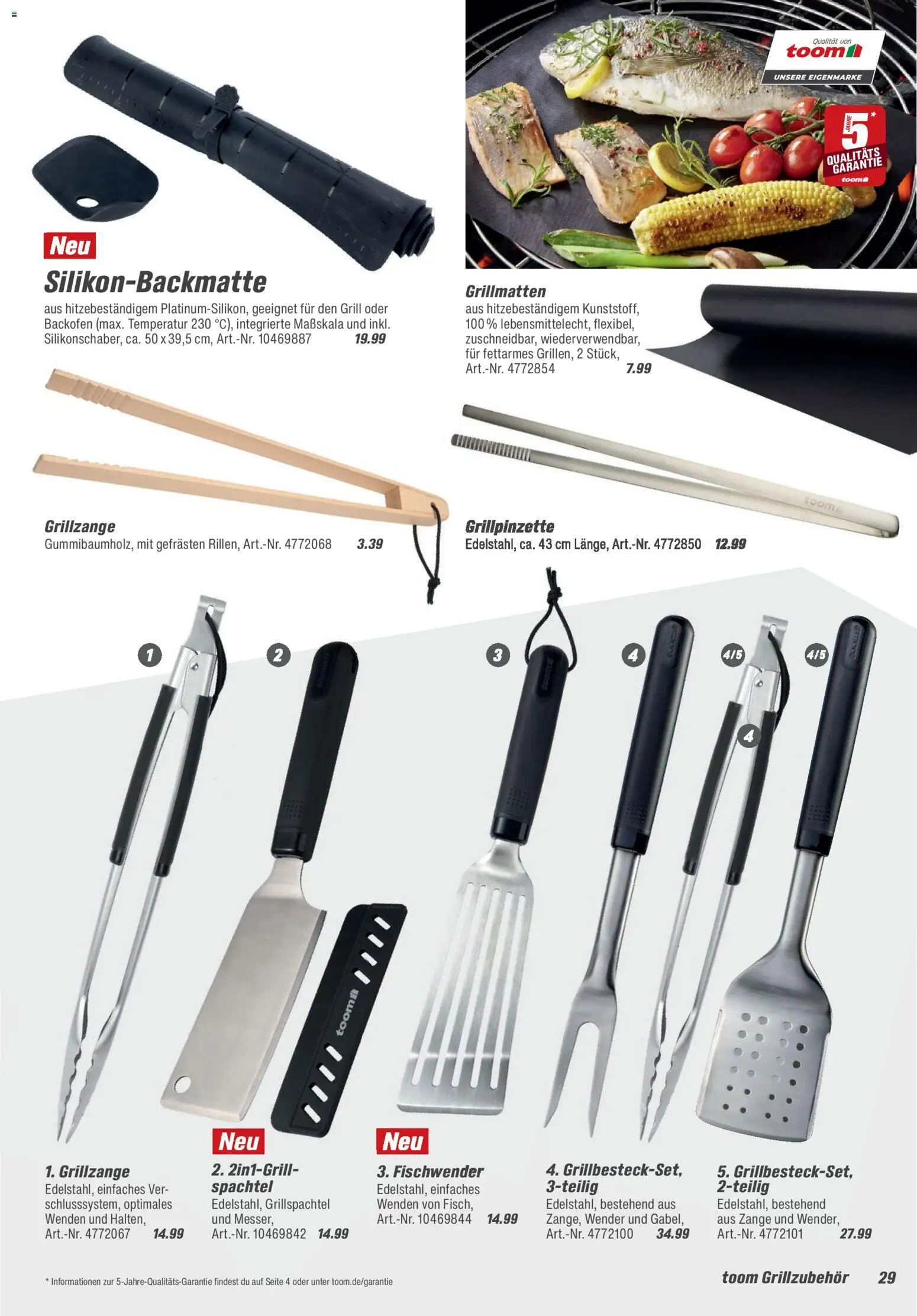 Toom Baumarkt  Grills & Zubehör 2026 – gültig ab 14.02.2026 | Seite: 29 | Produkte: Grill, Fisch, Backofen