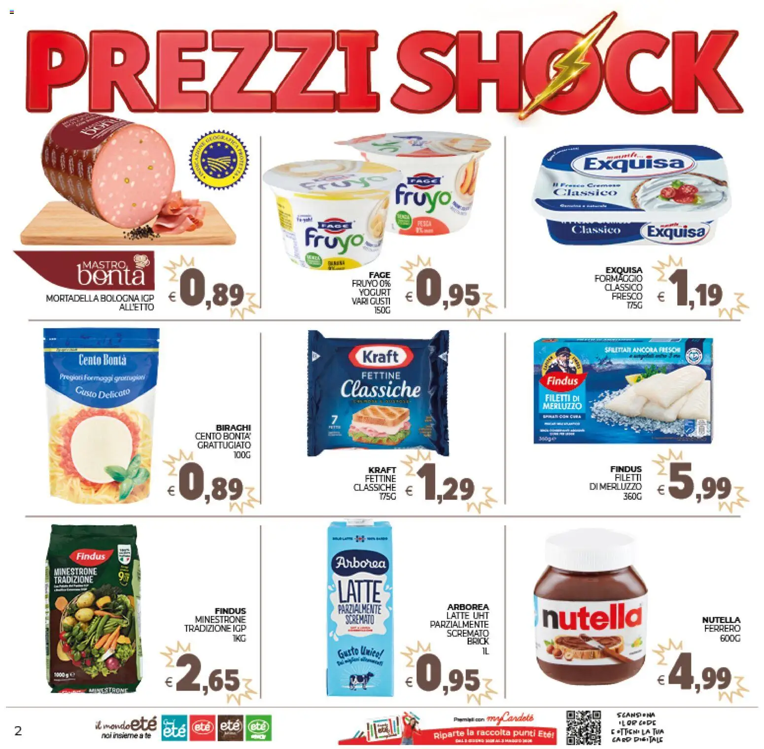 Volantino Eté del 16.01.2026 | Pagina: 2 | Prodotti: Tè, Latte, Formaggio, Mortadella