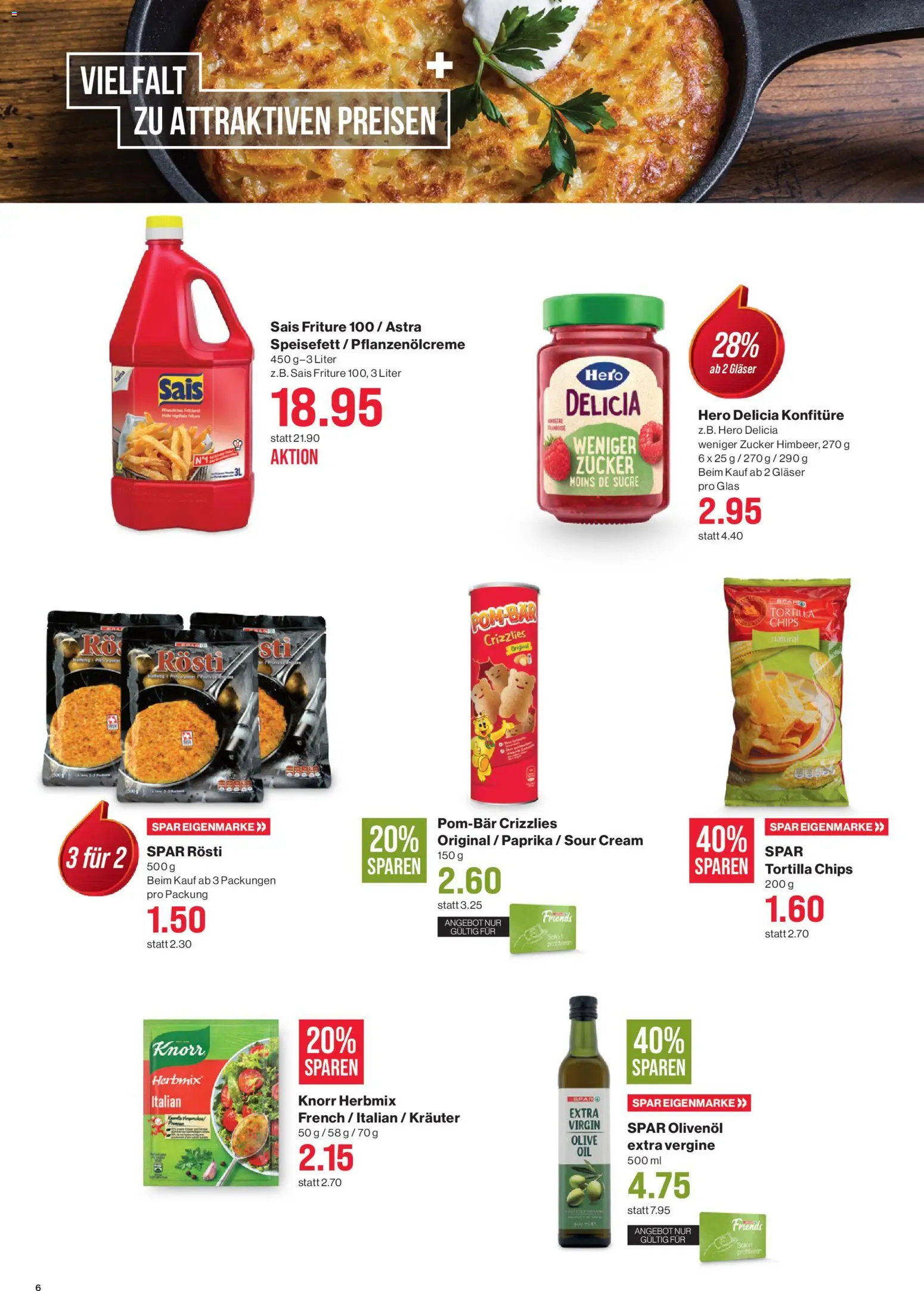 SPAR - SPAR Handels AG – gültig ab 16.04.2026 | Seite: 6 | Produkte: Chips, Zucker