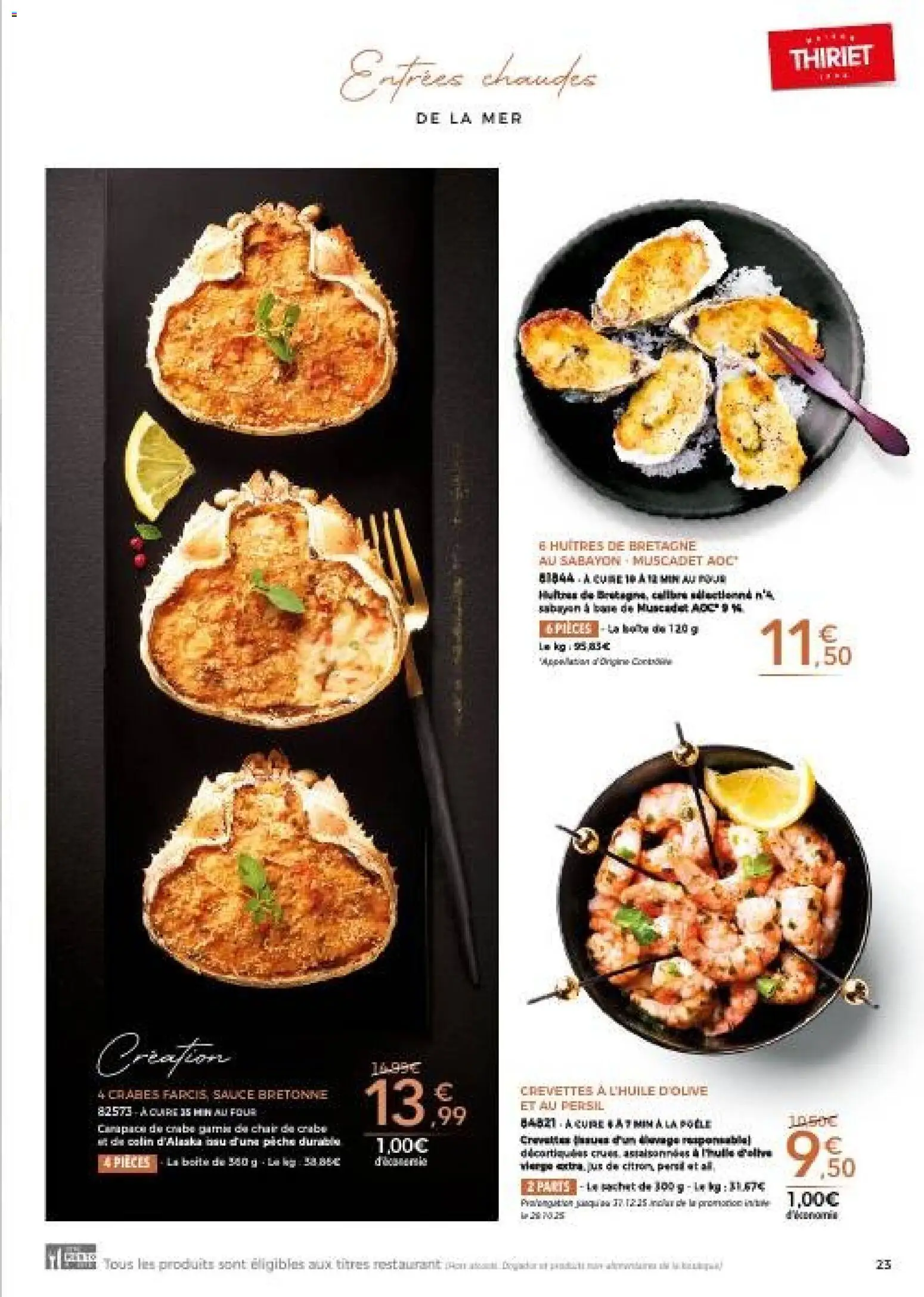 {H1} | Page: 23 | Produits: Four, Poêle, Persil, Crabe