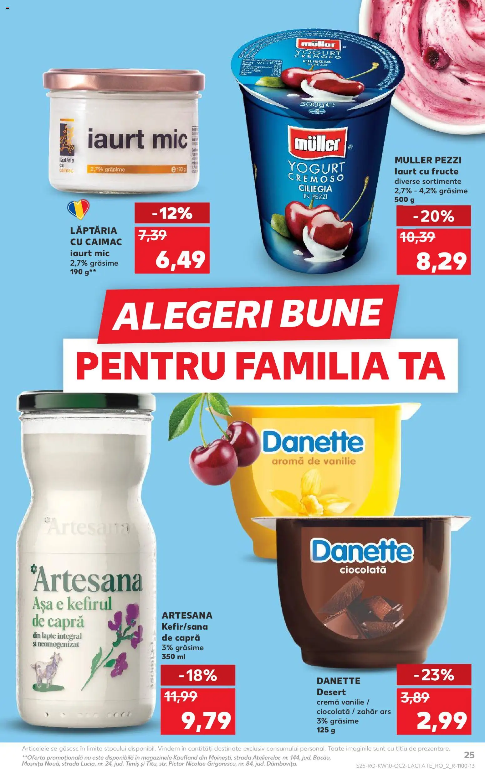 Noul catalog Kaufland – valabil de la 04.03.2026 | Pagină: 25 | Produse: Lapte, Iaurt, Cremă, Zahăr