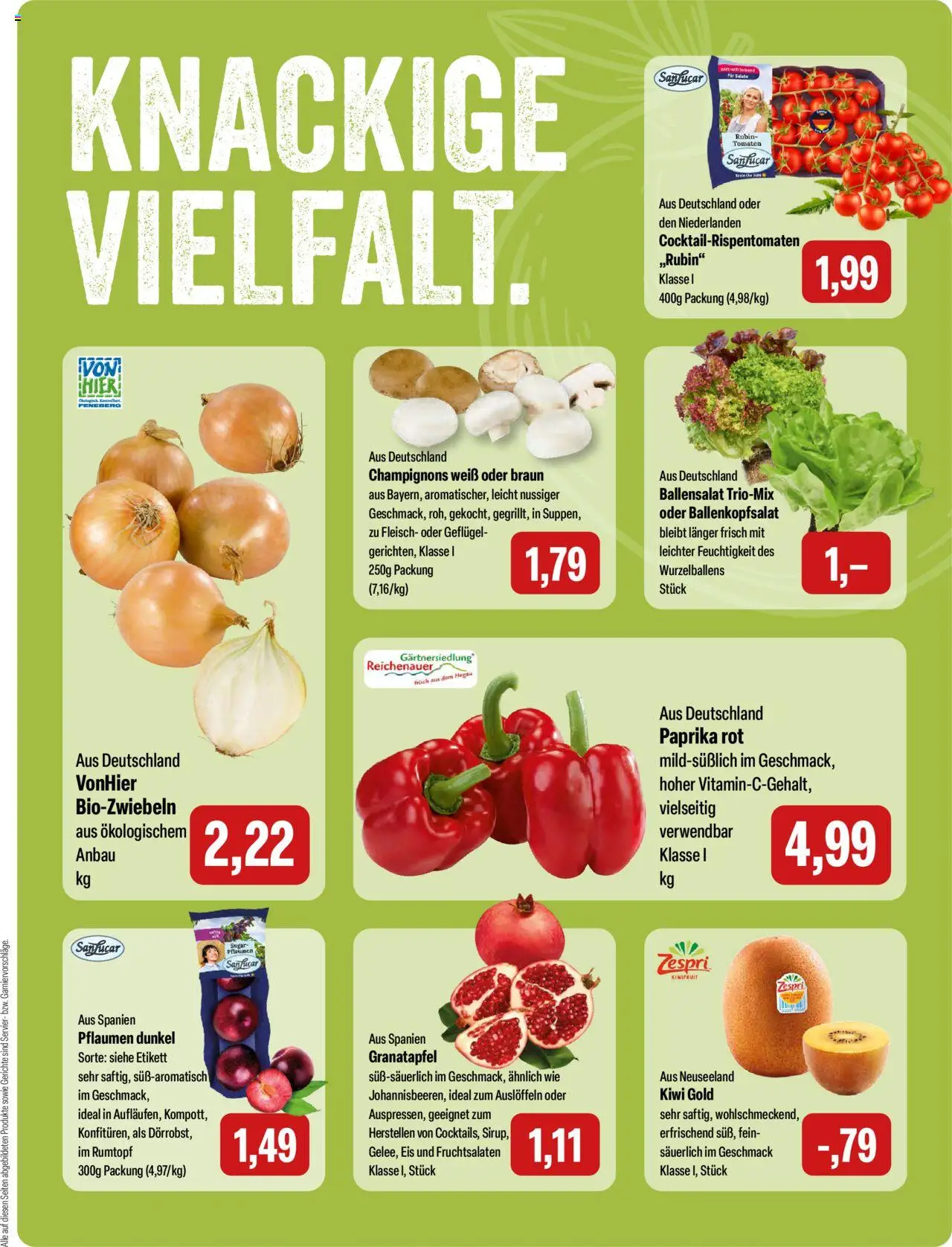 Feneberg Angebote – gültig ab 11.09.2025 | Seite: 5 | Produkte: Tomaten, Champignons, Paprika, Fleisch