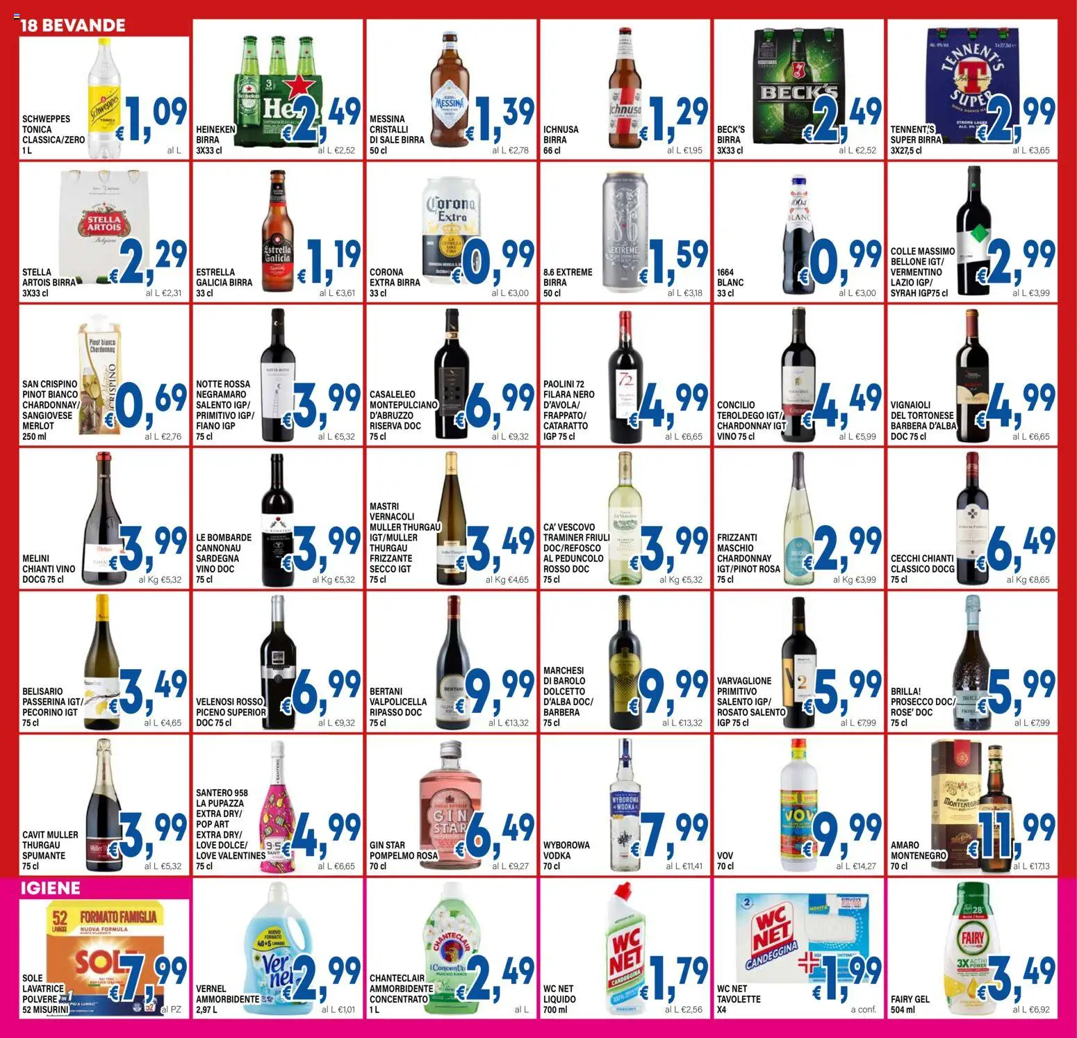 Volantino DEM del 13.02.2026 | Pagina: 18 | Prodotti: Gin, Prosecco, Heineken, WC