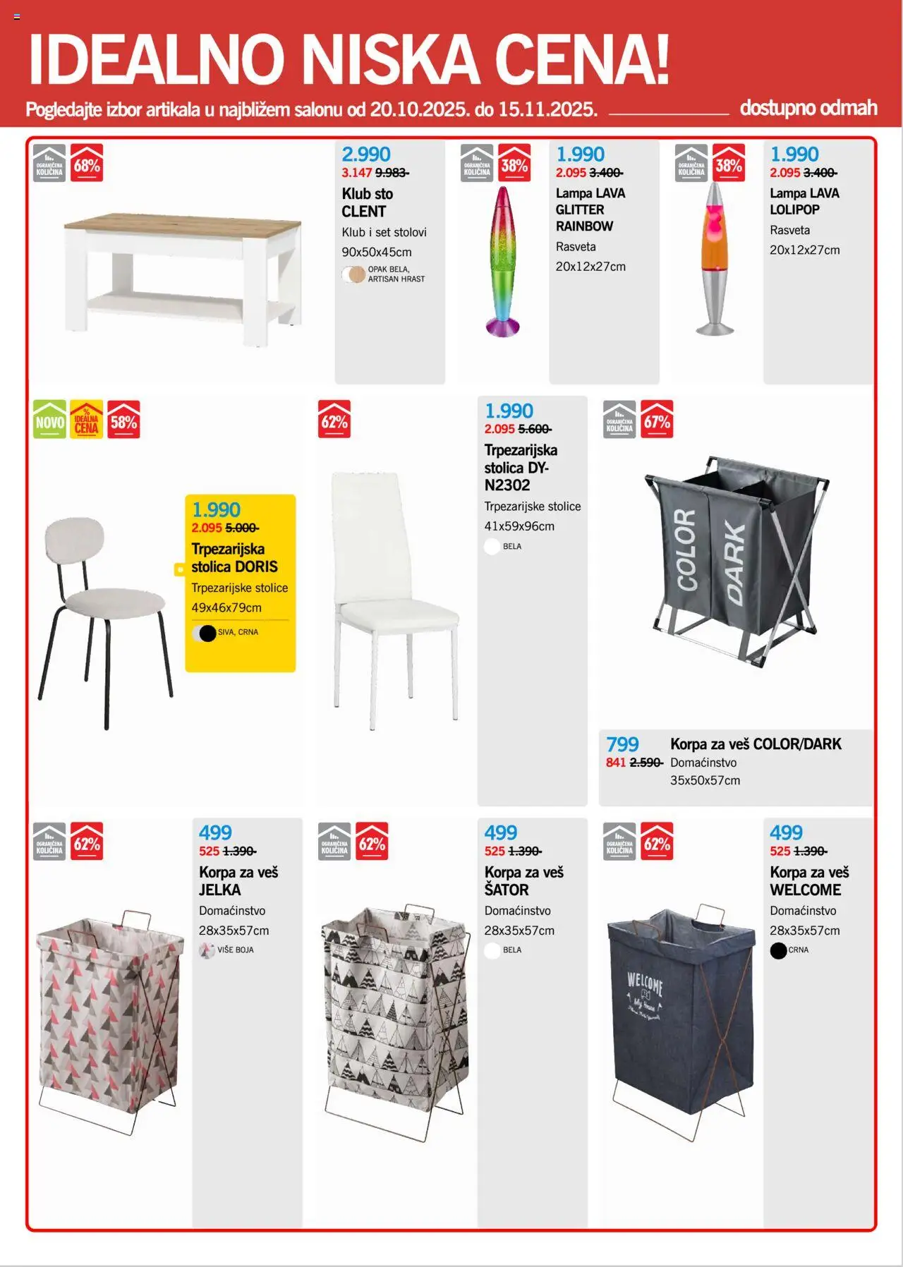 Forma Ideale katalog - važi od 20.10.2025 | Strana: 2 | Proizvode: Sto, Stolica, Korpa, Korpa za veš