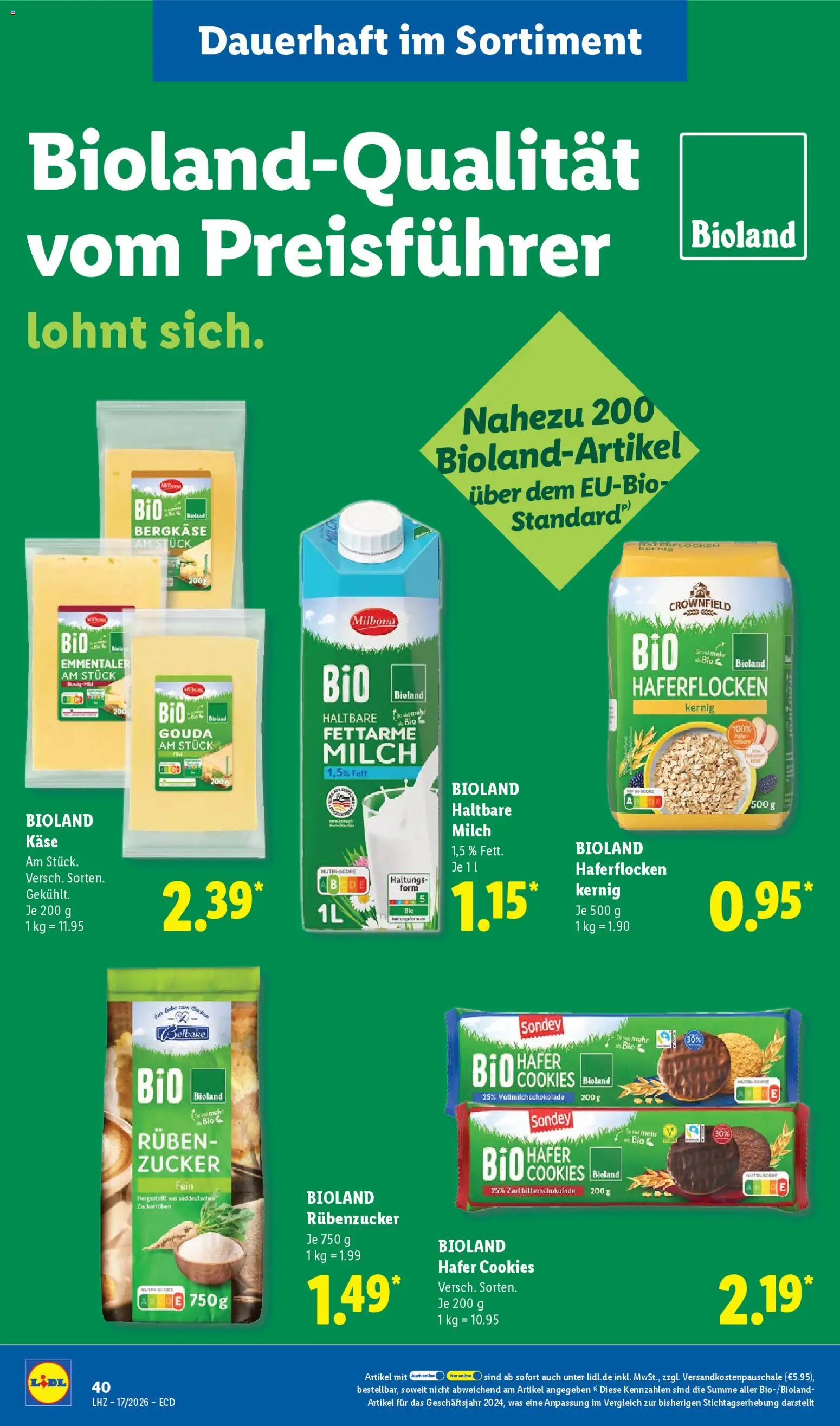 Lidl Německo leták od 20.04.2026 | Strana: 60 | Produkty: Gouda, Cookies, Milbona, Kaše