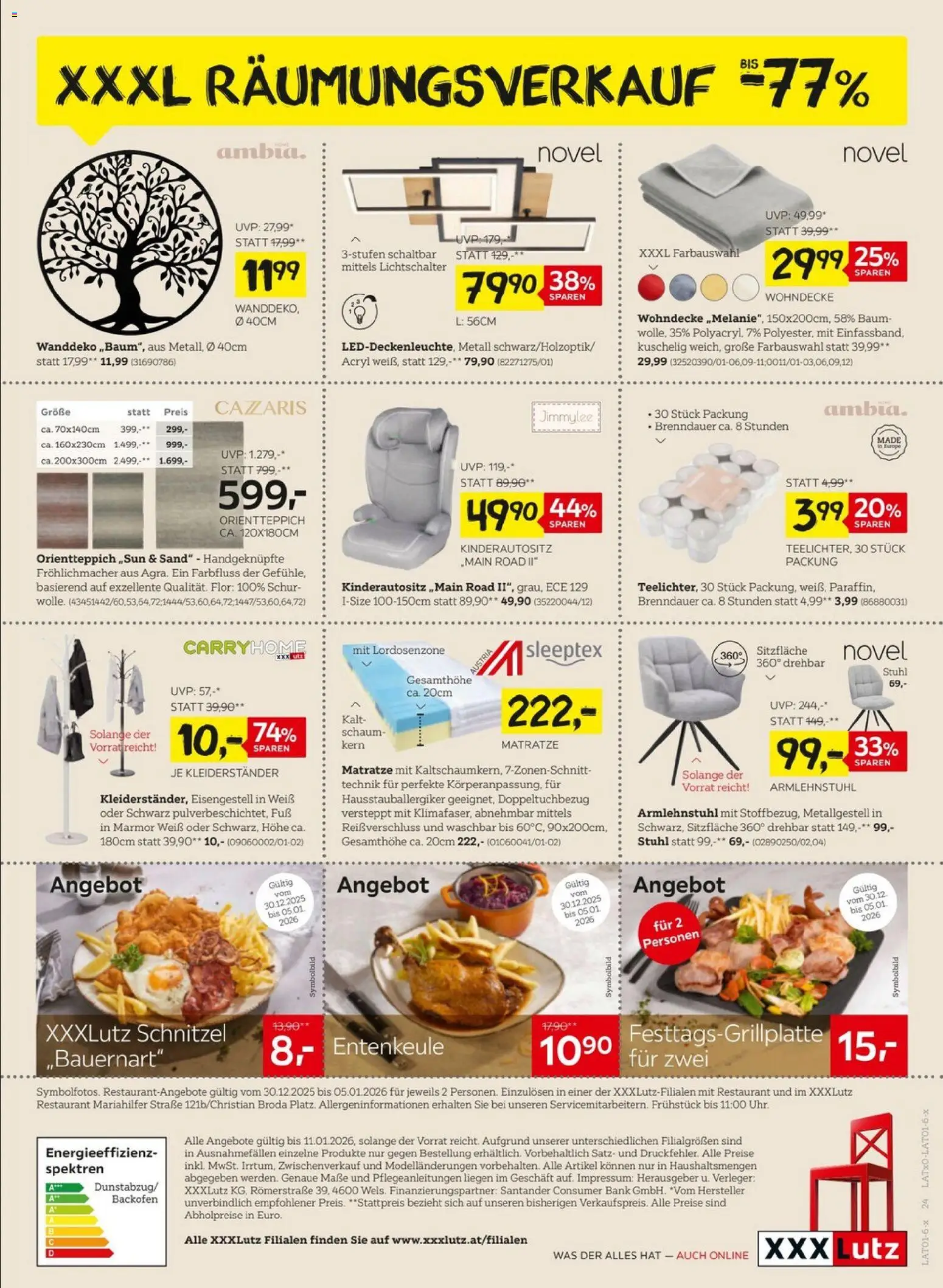 XXXLutz Schlafzimmer  gültig ab 29.12.2025 | Seite: 24 | Produkte: Matratze, Stuhl