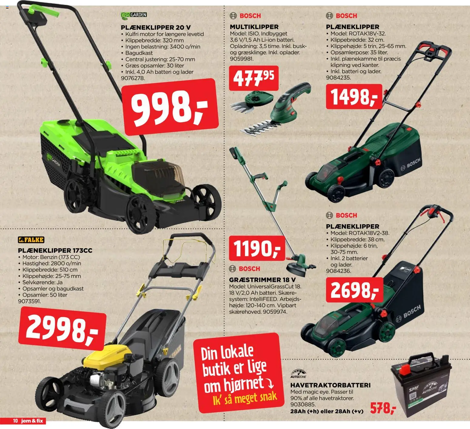 Jem & fix tilbudsavis – gyldig fra 22.03.2026 | Side: 10 | Produkter: Batterier, Batteri