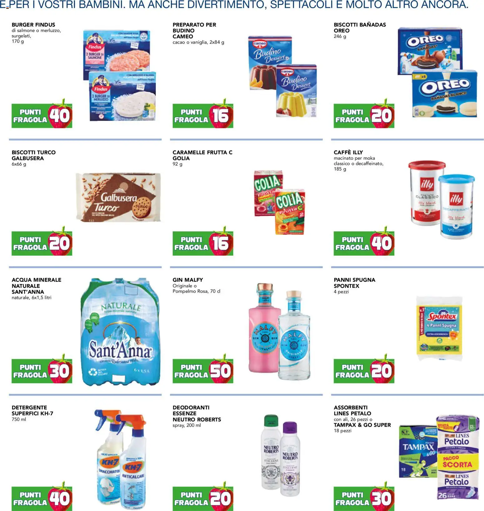 Volantino Esselunga S del 23.04.2026 | Pagina: 2 | Prodotti: Detergente, Caramelle, Pompelmo, Acqua minerale