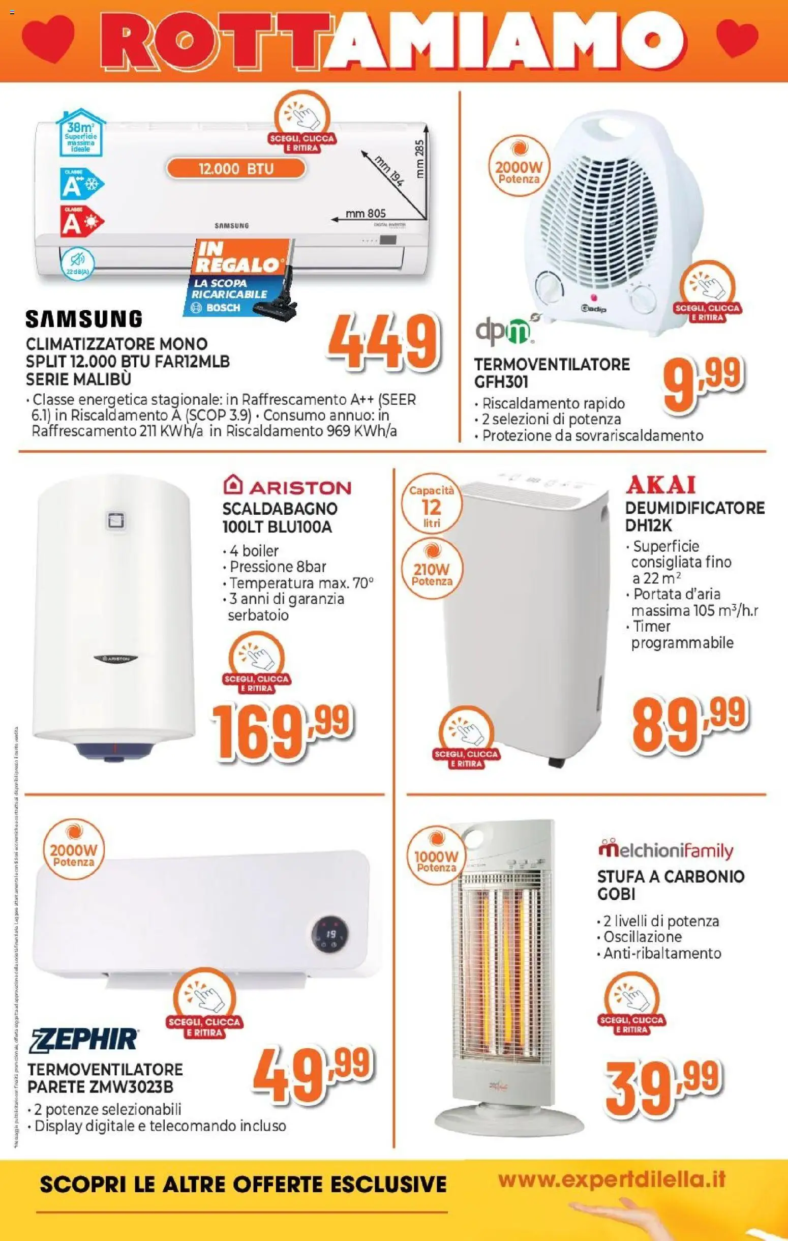 Volantino Expert del 29.01.2026 | Pagina: 11 | Prodotti: Climatizzatore, Telecomando, Scaldabagno, Samsung