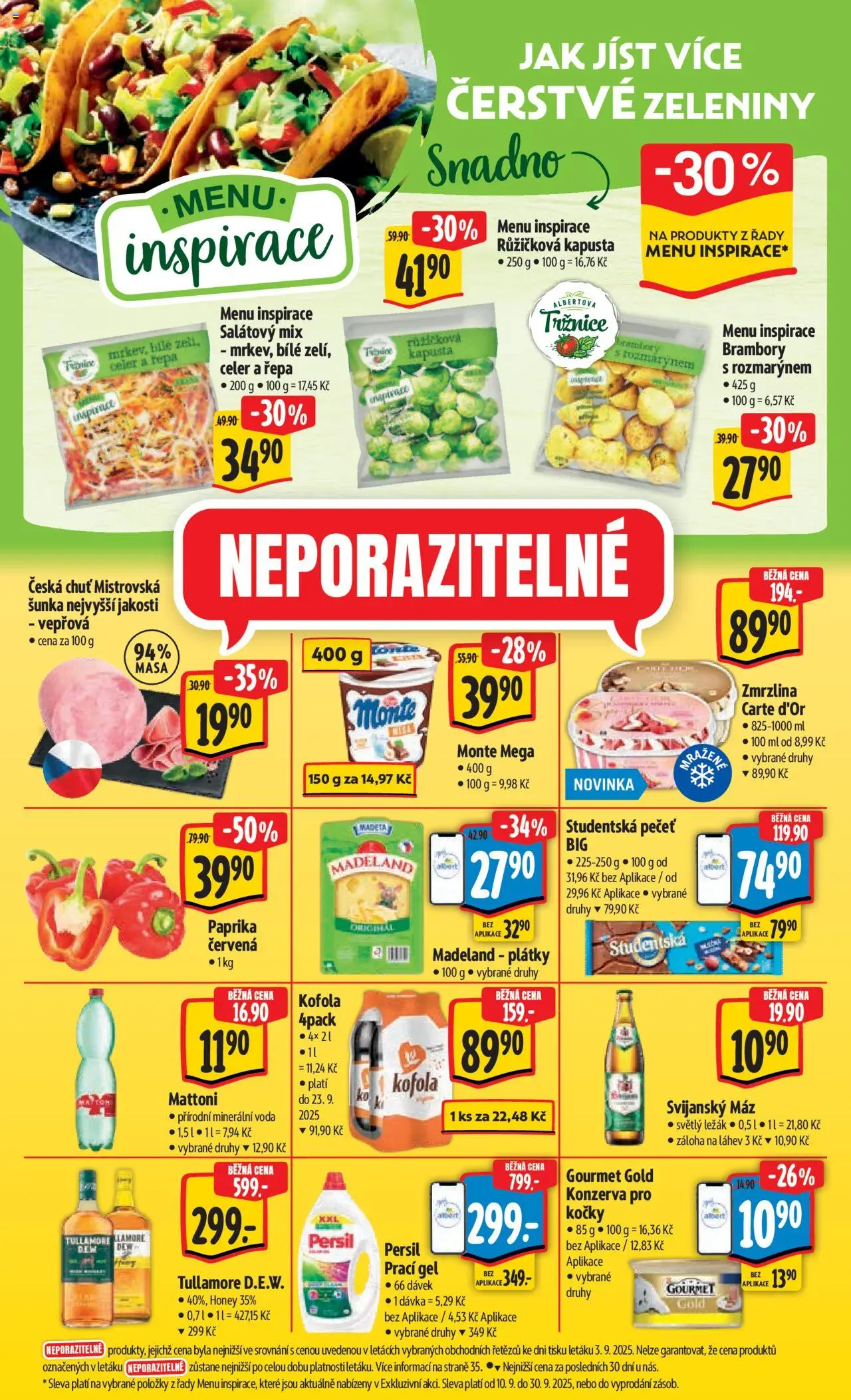 Albert leták - Strakonice od 10.09.2025 | Strana: 20 | Produkty: Mattoni, Gourmet Gold, Studentská pečeť, Kofola