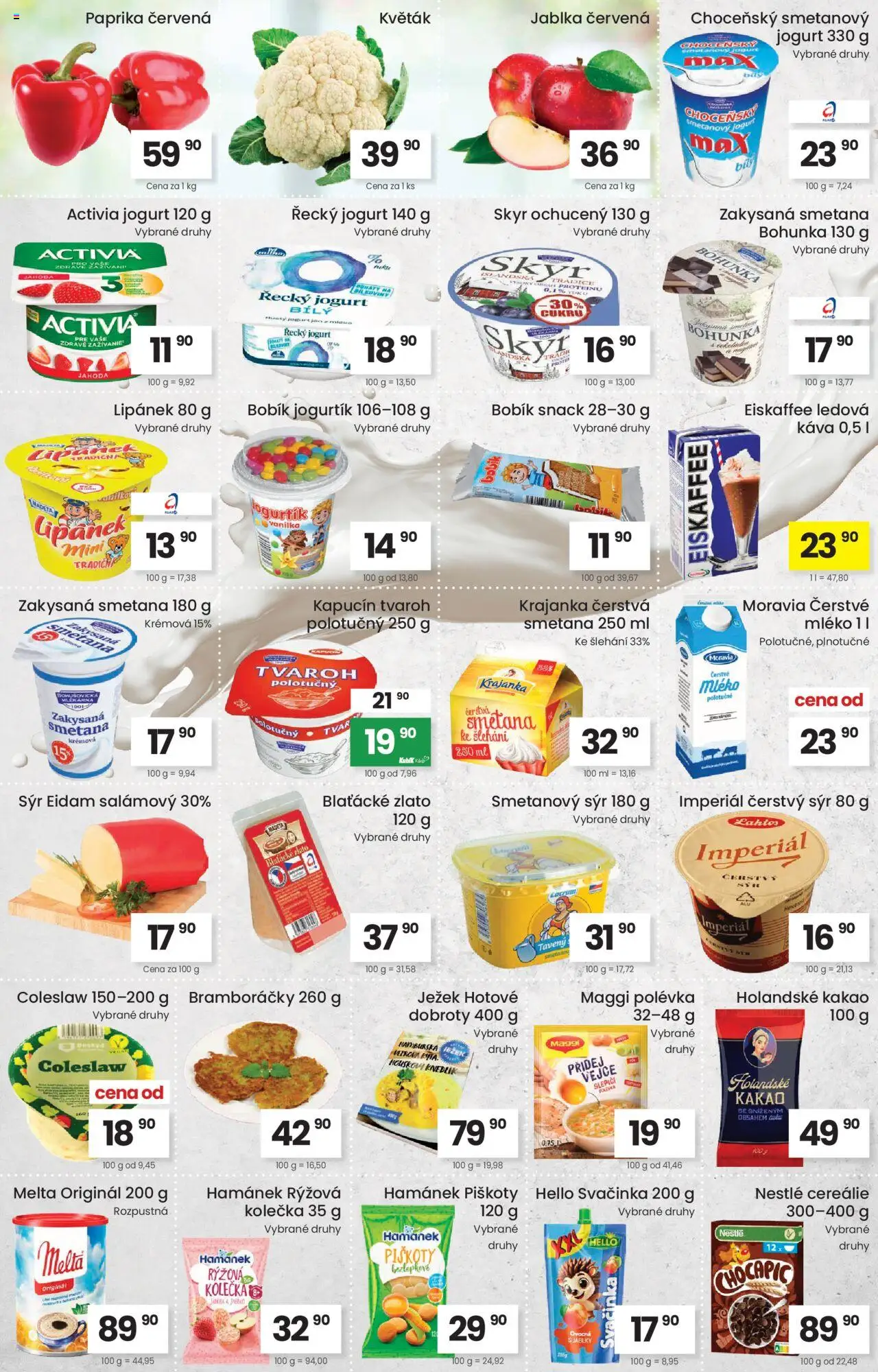 Kubík leták od 09.09.2025 | Strana: 2 | Produkty: Mléko, Coleslaw, Piškoty, Čerstvý sýr