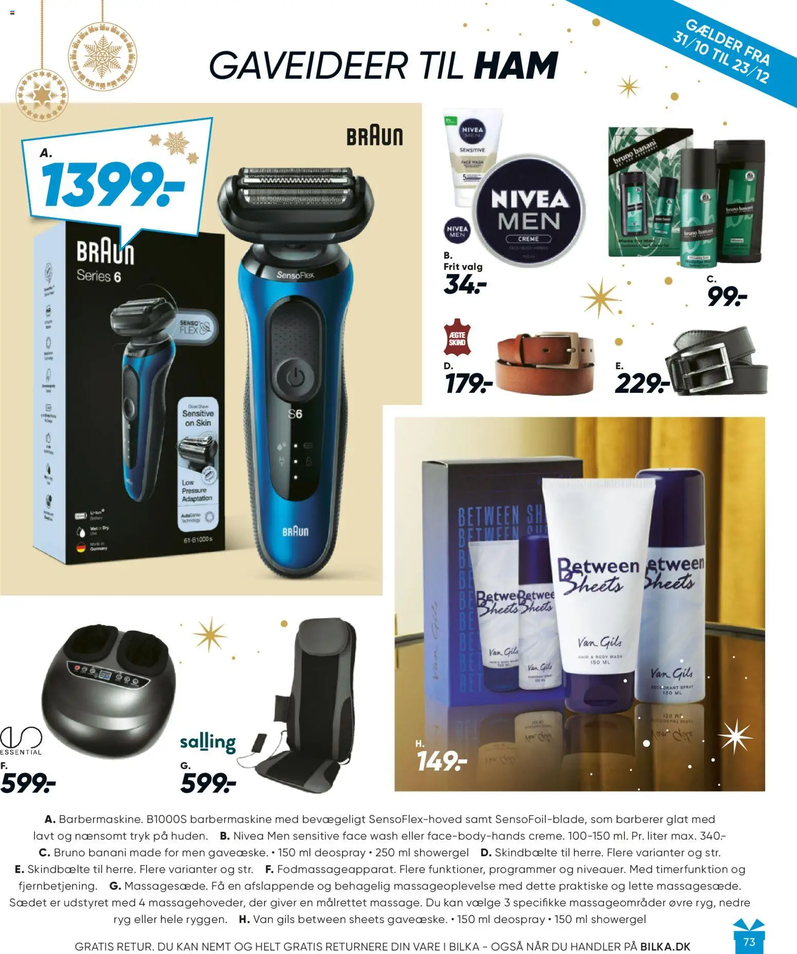 Bilka tilbudsavis – gyldig fra 01.11.2025 | Side: 73 | Produkter: Creme, Barbermaskine, Søm