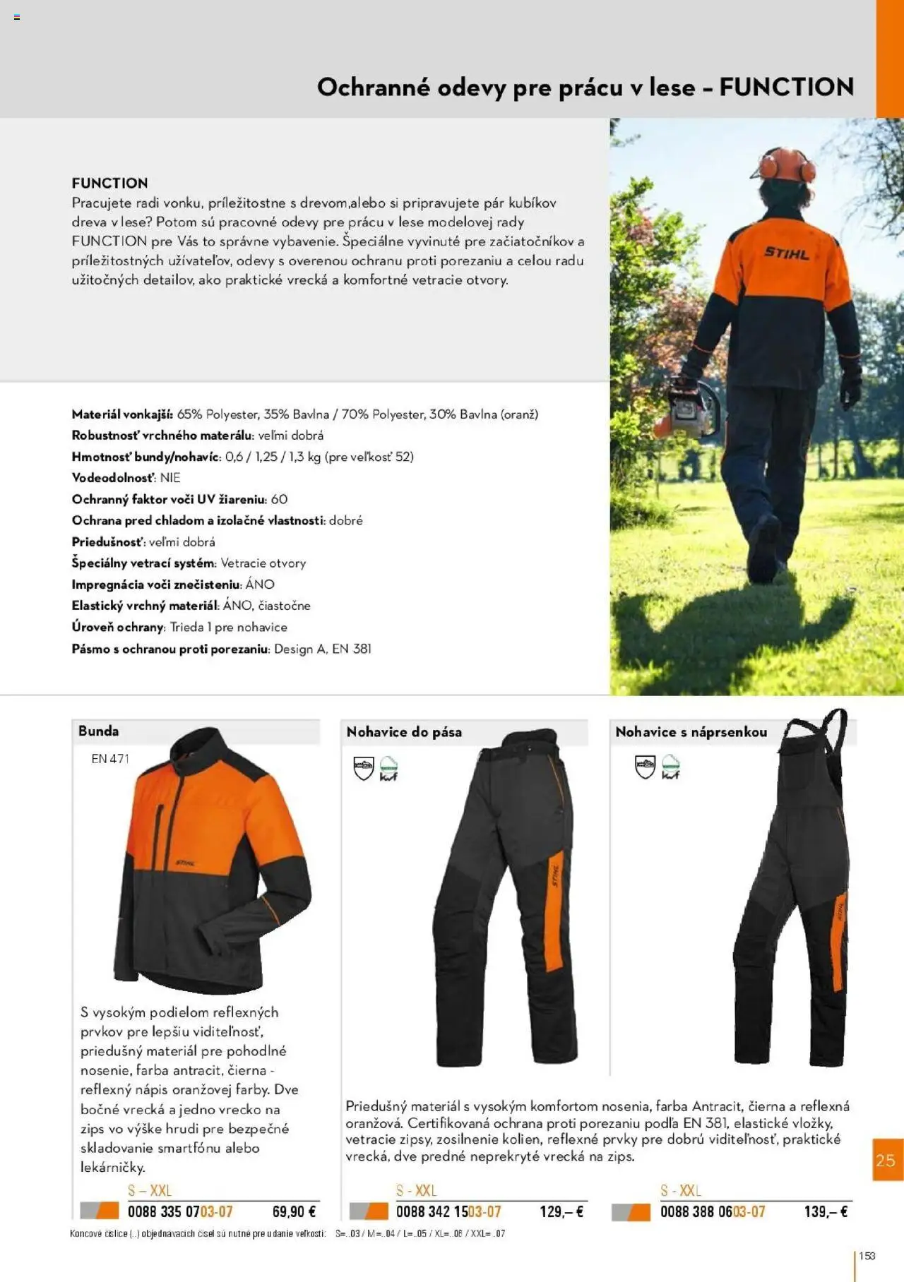 Nové STIHL akcie – leták je platný od 01.04.2025 | Strana: 153 | Produkty: Bunda, Nohavice