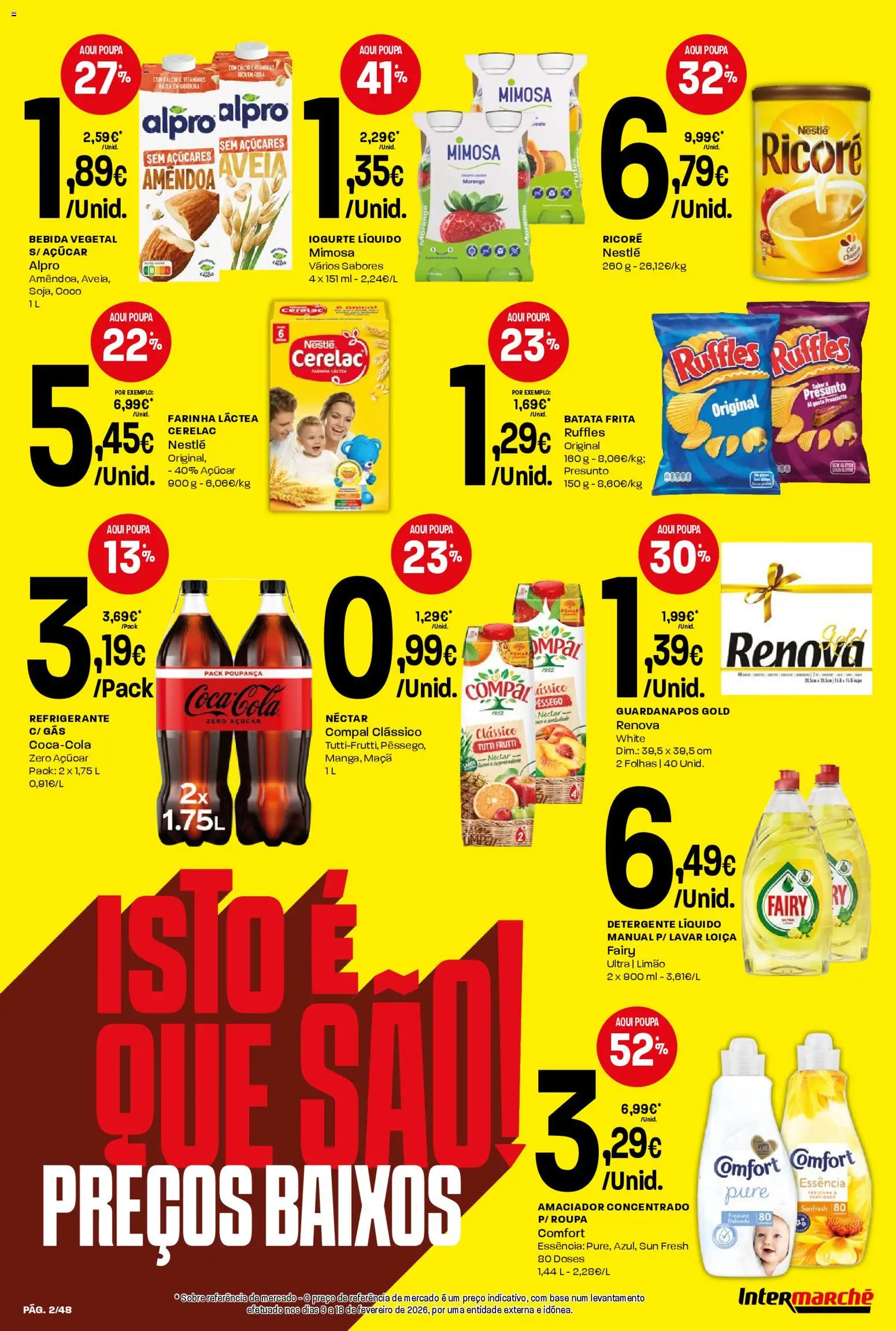 Intermarché folheto │ válido de 26.03.2026 | Página: 2 | Produtos: Batata, Açúcar, Iogurte liquido, Bebida