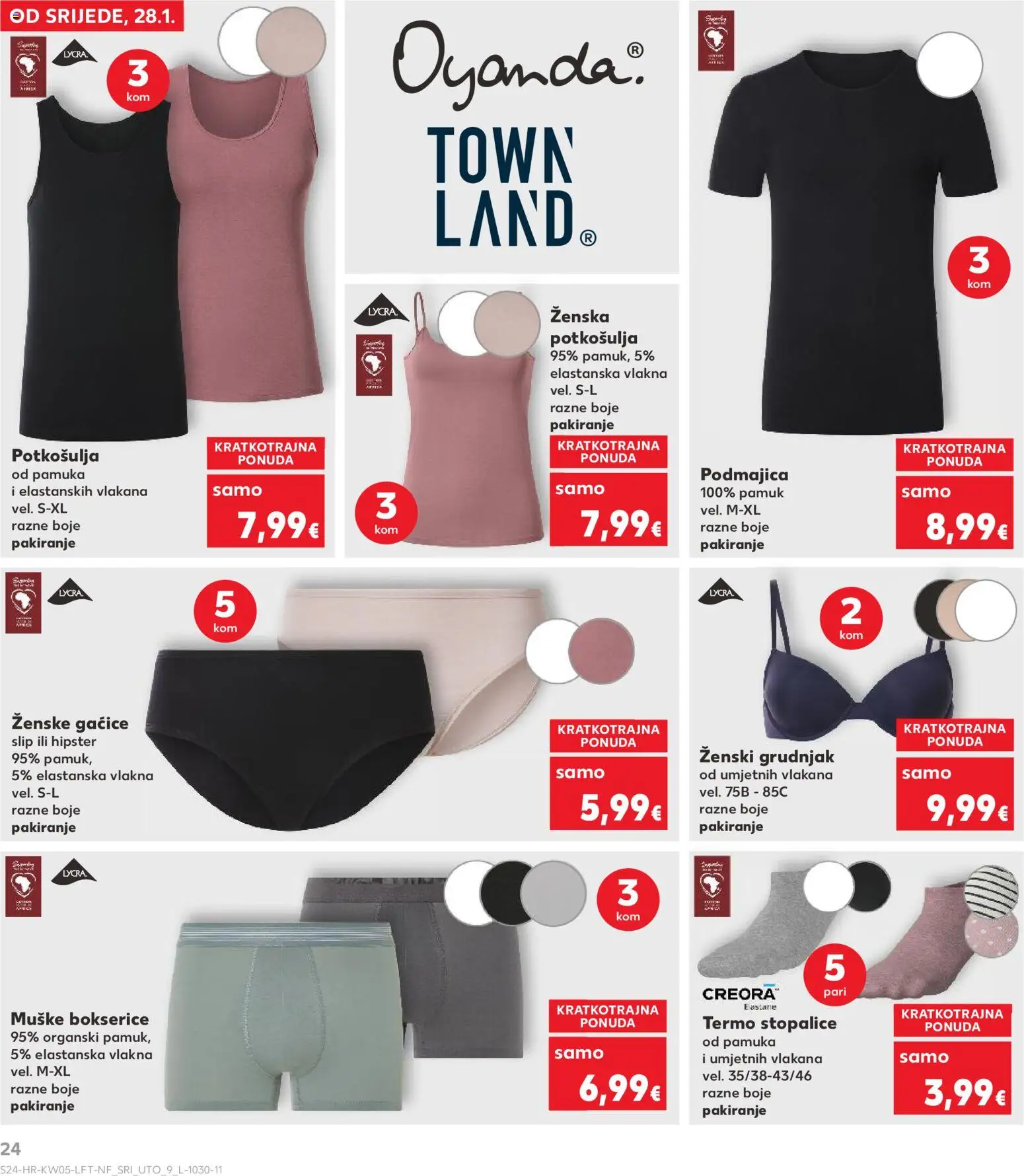 Kaufland katalog | vrijedi od 28.01.2026 | Stranica: 24 | Proizvodi: Gaćice, Grudnjak, Bokserice