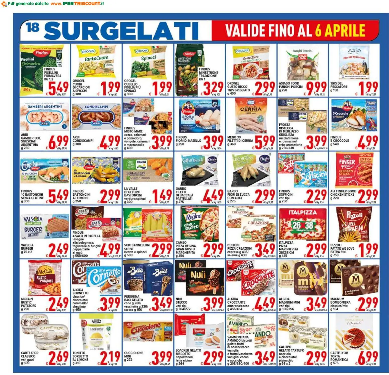 Volantino Ipertriscount del 27.03.2026 | Pagina: 18 | Prodotti: Cioccolato, Cornetto, Latte, Carciofi