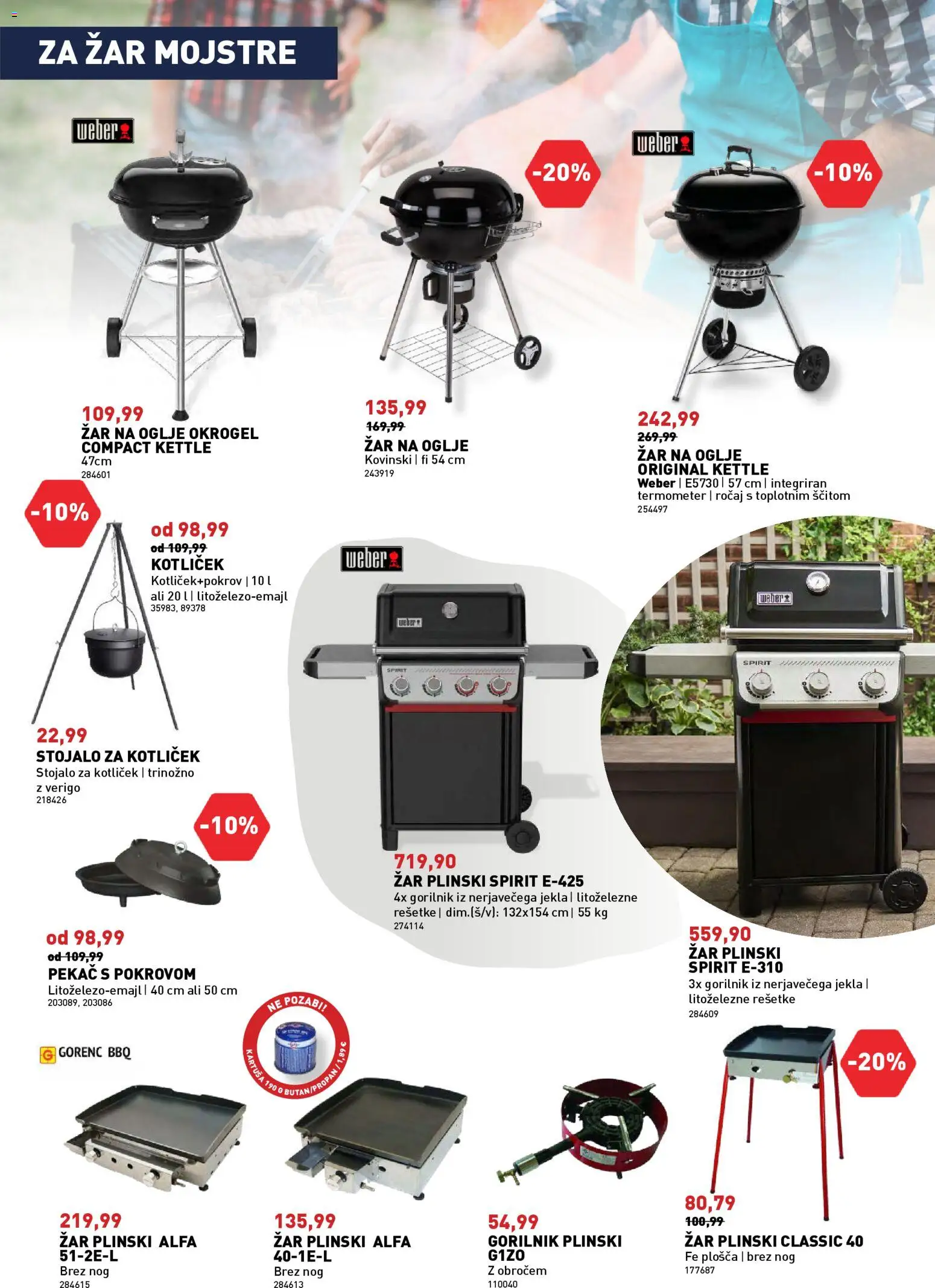 Novi Inpos katalog ponudbe – veljaven od 02.03.2026 | Stran: 7 | Izdelki: Plinski žar, Zar, Termometer