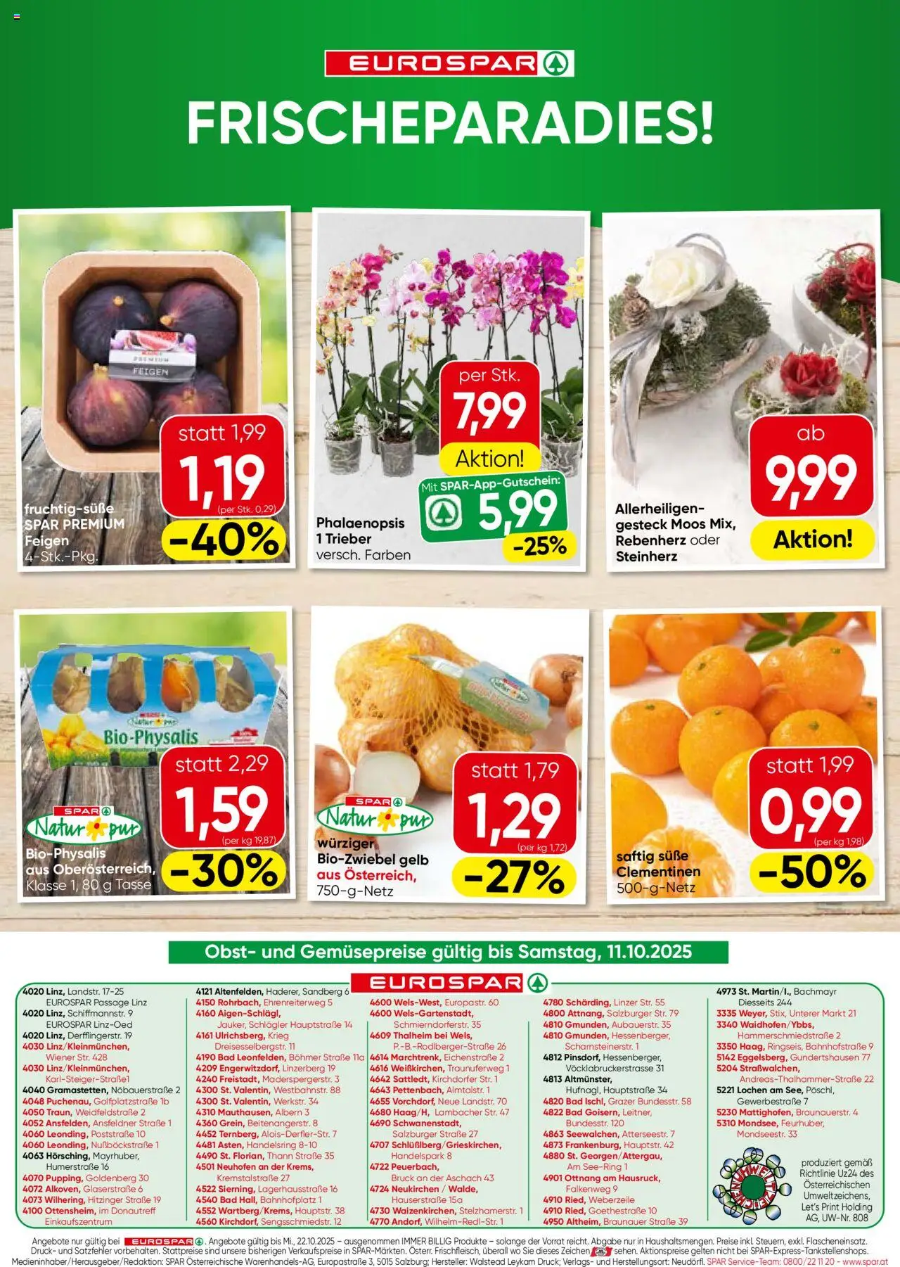 Eurospar Flugblatt - Oberösterreich gültig ab 09.10.2025 | Seite: 16 | Produkte: Obst, Bad
