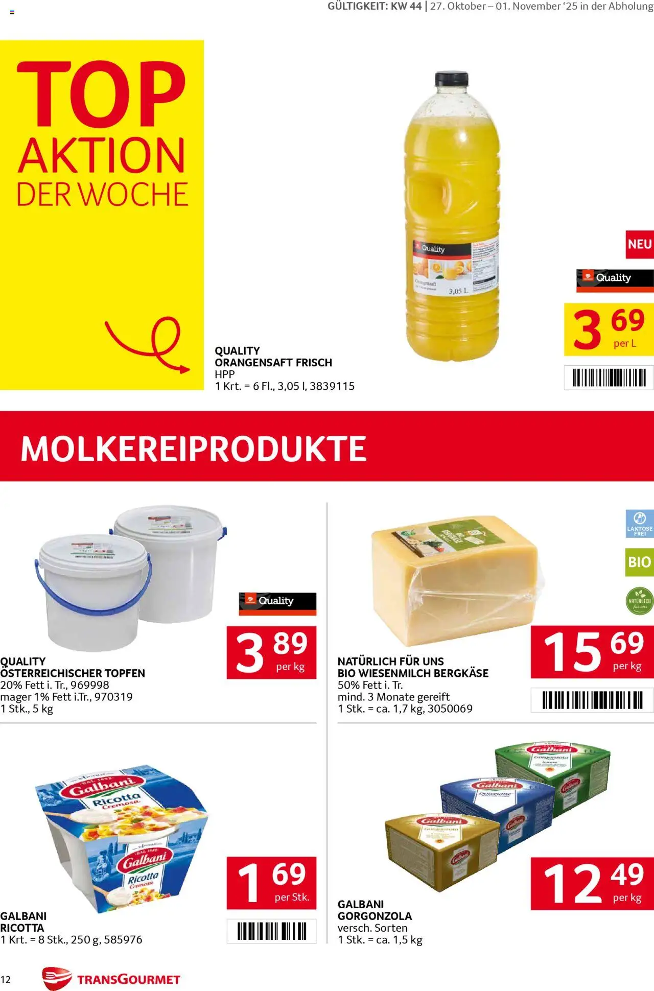 Transgourmet Flugblatt gültig ab 26.10.2025 | Seite: 12