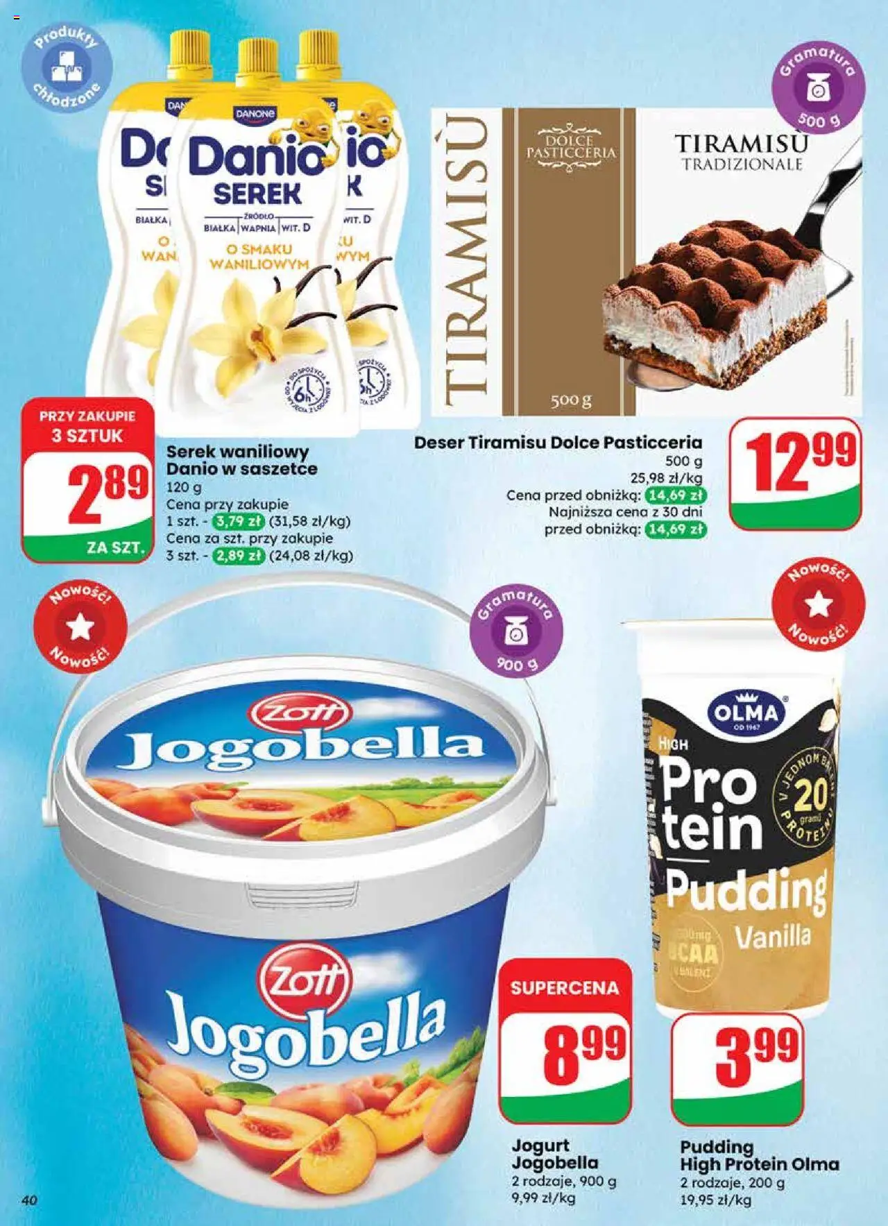 Dino Gazetka od 24.09.2025 | Strona: 40 | Produkty: Serek, Tiramisu, Jogurt