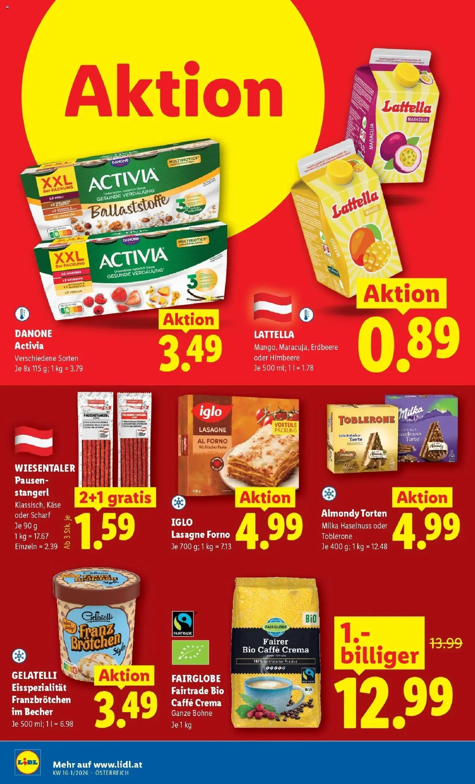 Lidl Flugblatt - Wien, Langenzersdorf, Zwettl gültig ab 08.04.2026 | Seite: 41 | Produkte: Pasta, Mango, Himbeere, Käse