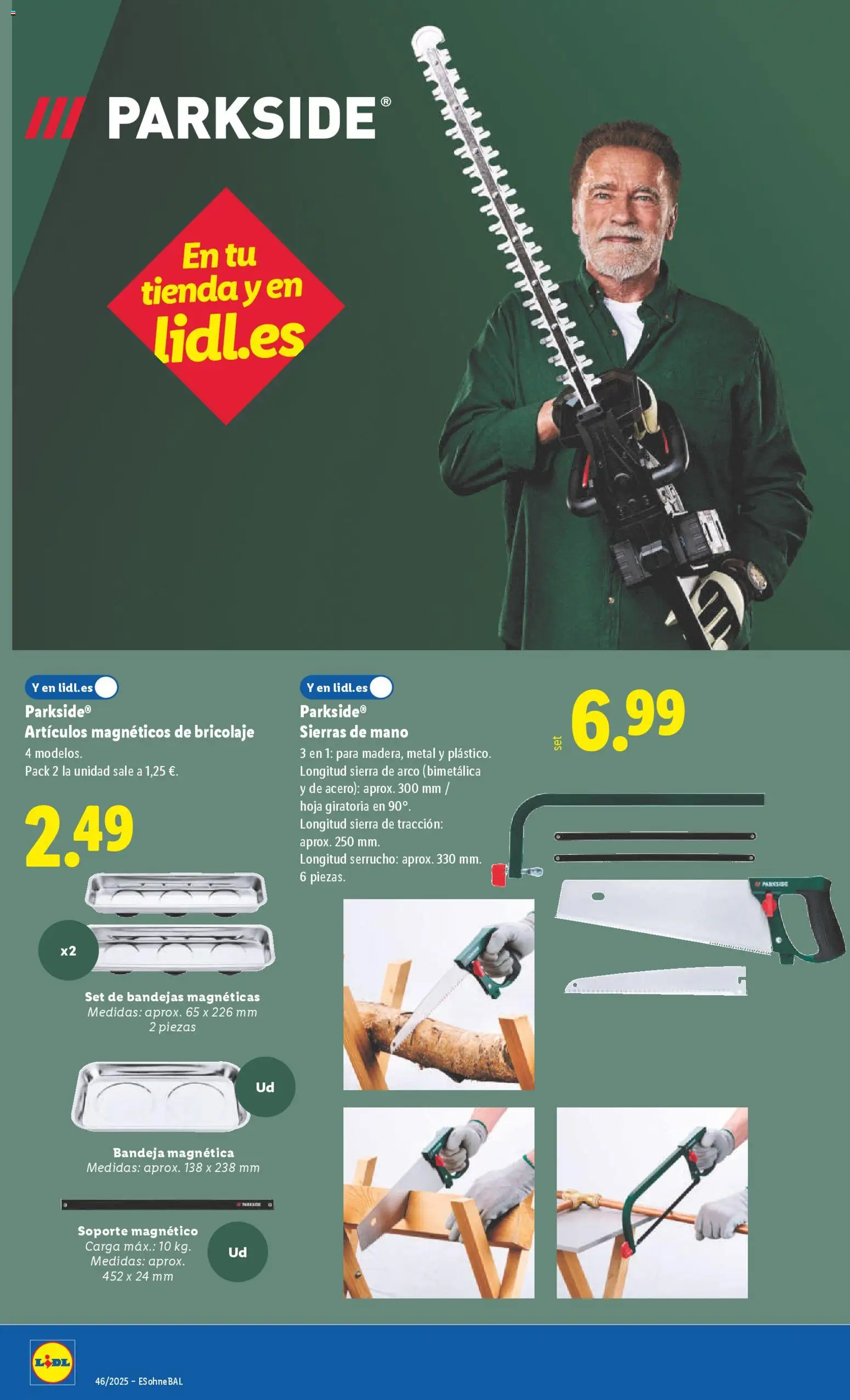 Lidl folleto de bazar │ válido desde el 10.11.2025 | Página: 22 | Productos: Serrucho, Bandeja