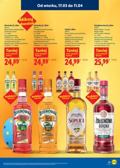 Pogląd oferty "Lidl Katalog alkoholi mocnych i win" - ważna od 17.03.2026 | Strona: 44 | Produkty: Cytryna, Mango, Malina, Żubrówka