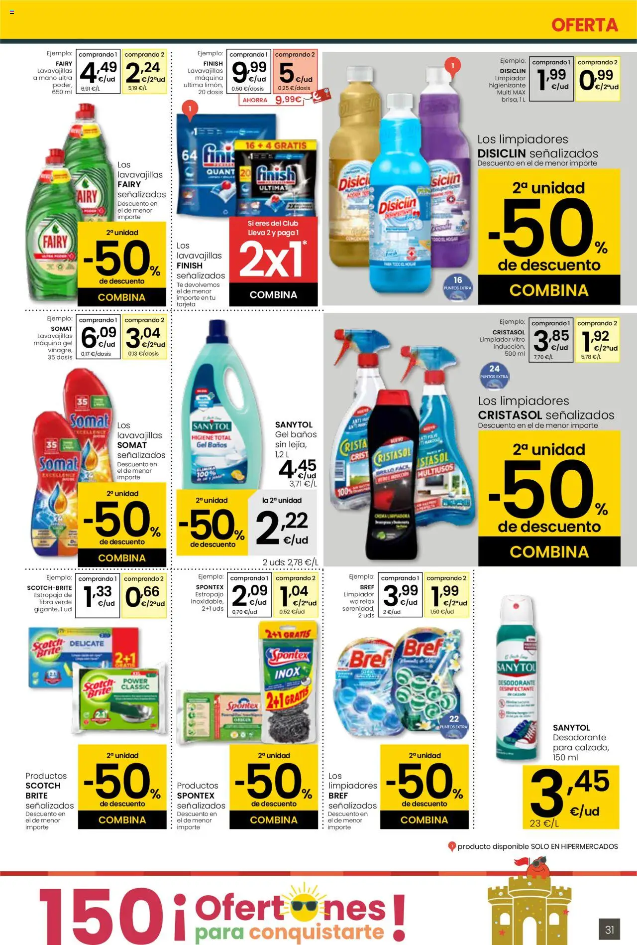 Eroski - Para conquistarte │ válido desde el 14.08.2025 | Página: 31 | Productos: Desodorante, Crema, Té, Lavavajillas