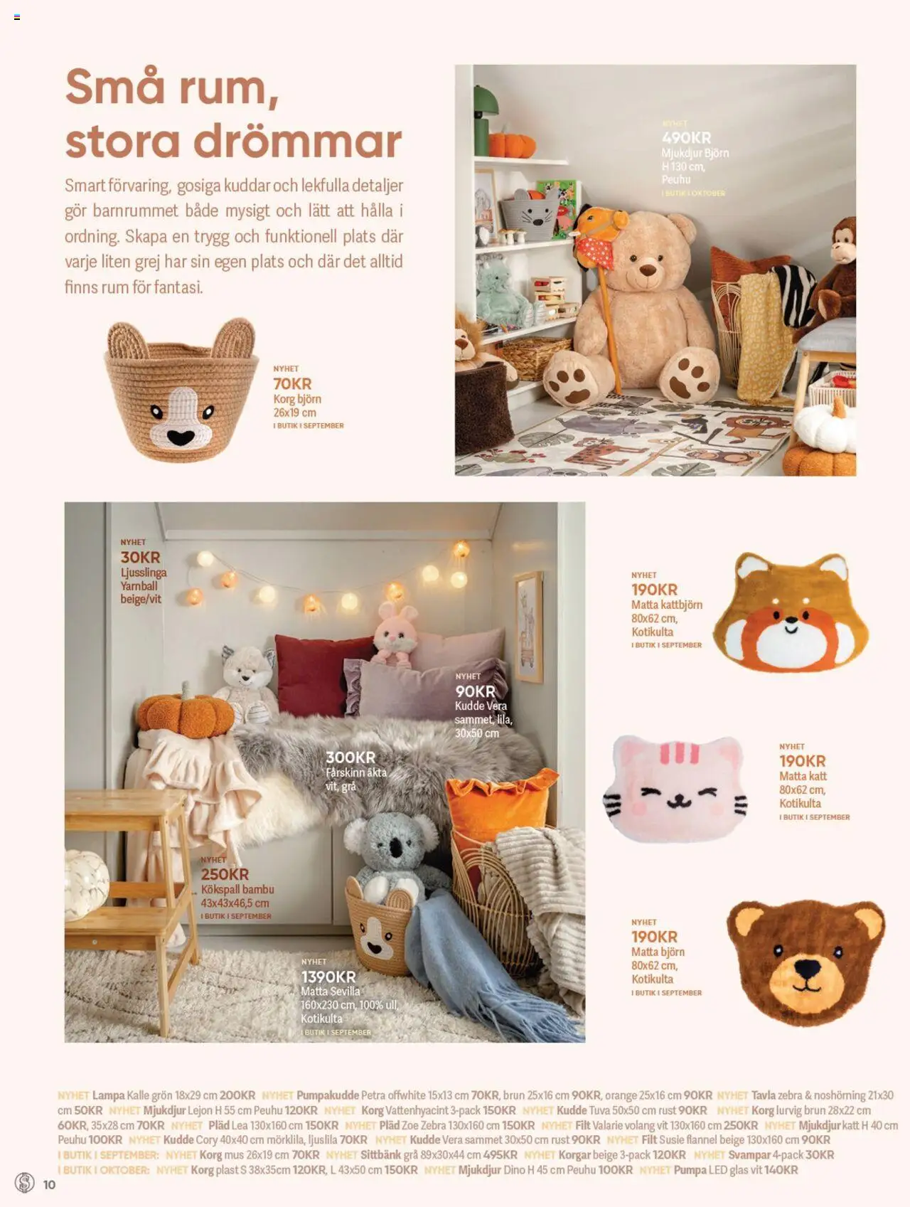 Dollar Store reklamblad aktuell från 03.09.2025 | Sida: 10 | Produkter: Kudde, Korg, Matta, Ljusslinga
