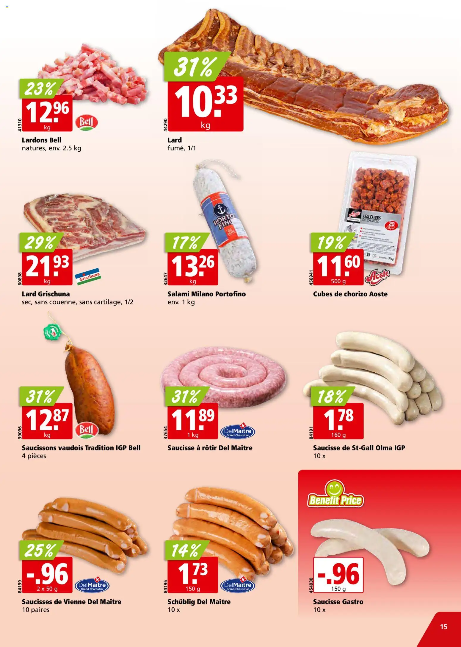 Aligro Aktionen Chavannes, Matran, Genève, Sion – gültig ab 15.12.2025 | Seite: 15 | Produkte: Salami