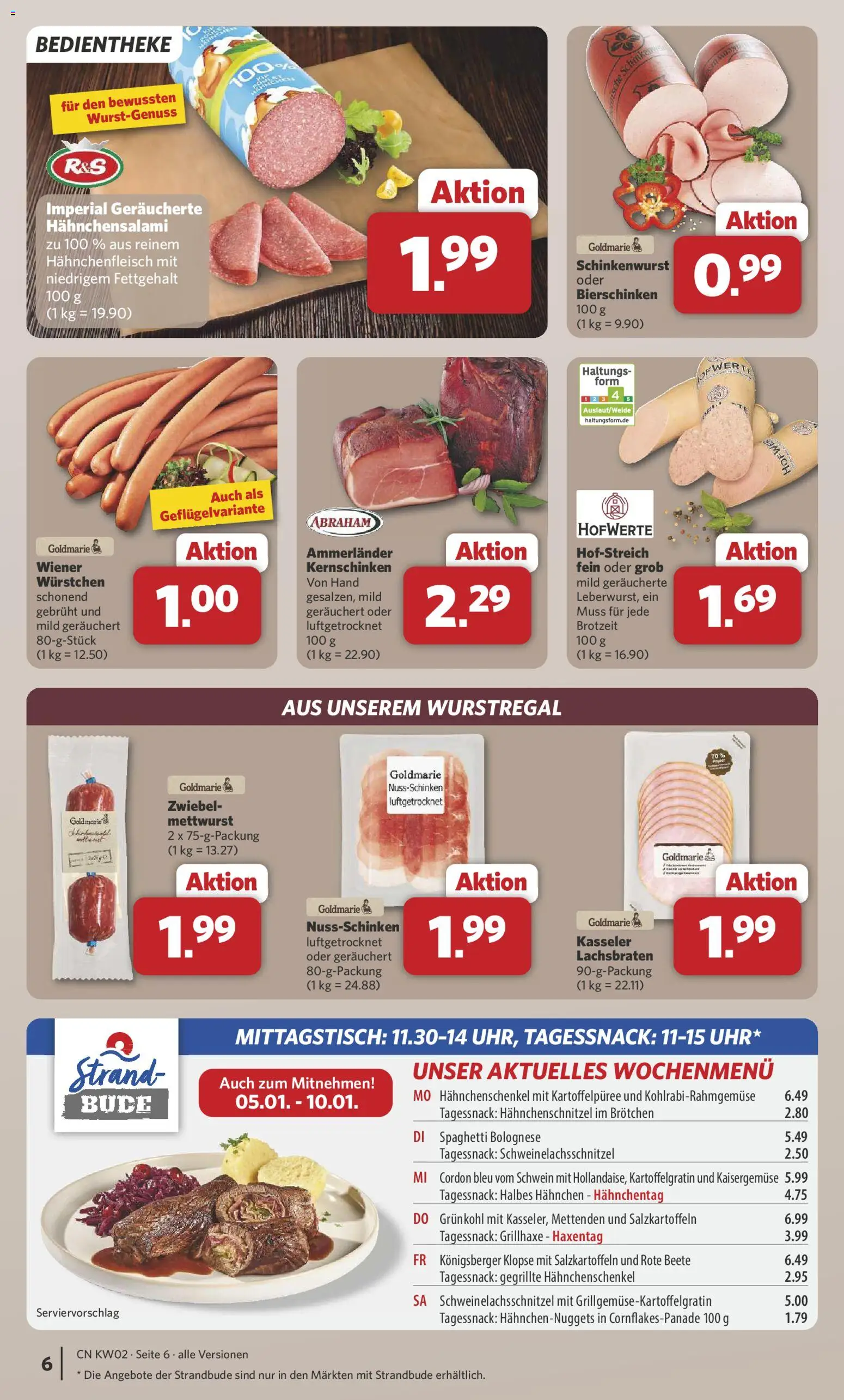 Combi Prospekt 	 – gültig ab 05.01.2026 | Seite: 6 | Produkte: Hahnchen, Hahnchenschenkel, Rote Beete, Schinken