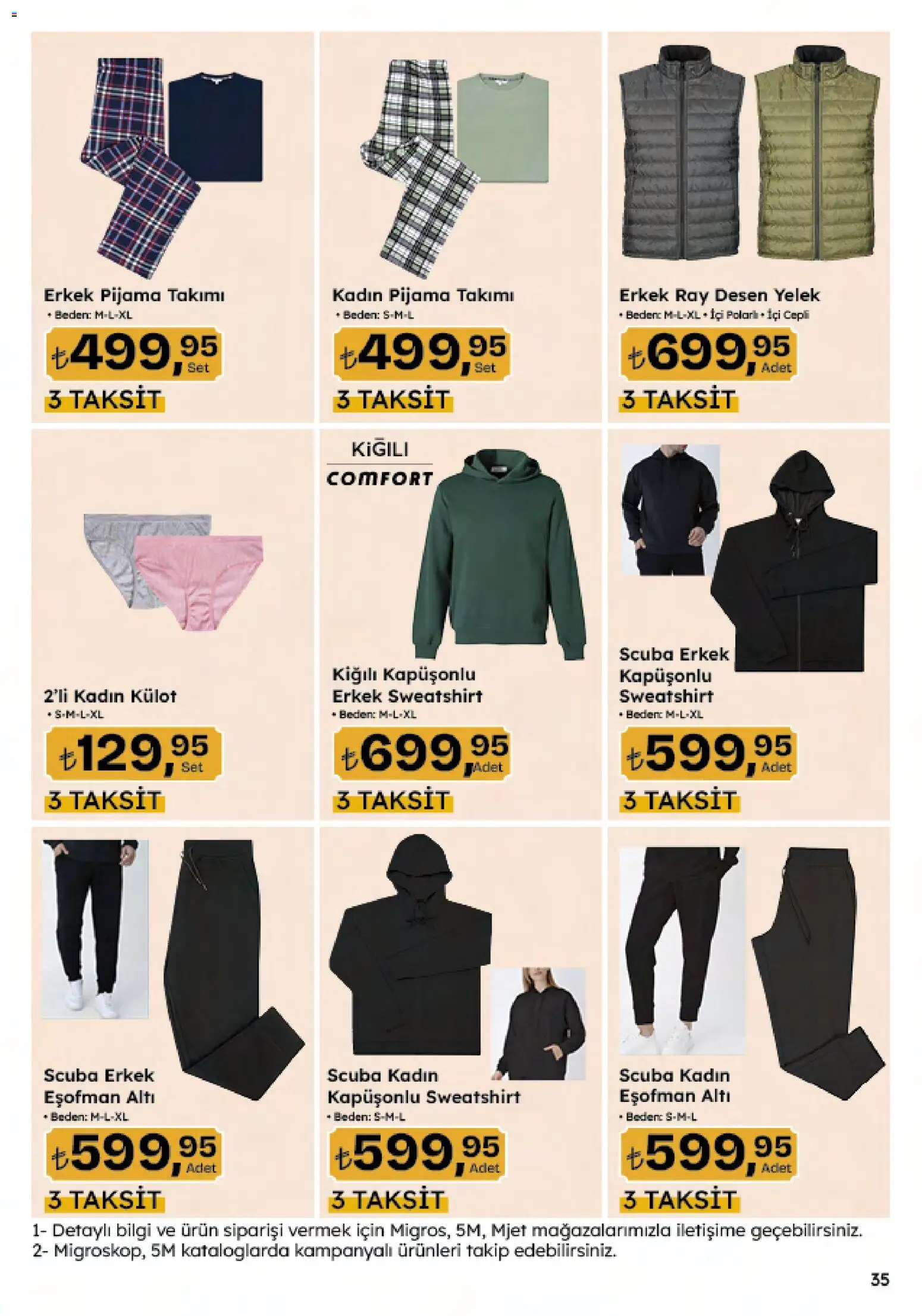 Migros Katalog - 5M Migroskop Dijital - 12.03.2026 tarihinden itibaren geçerlidir | Sayfa: 154 | Ürünler: Yelek, Külot, Pijama
