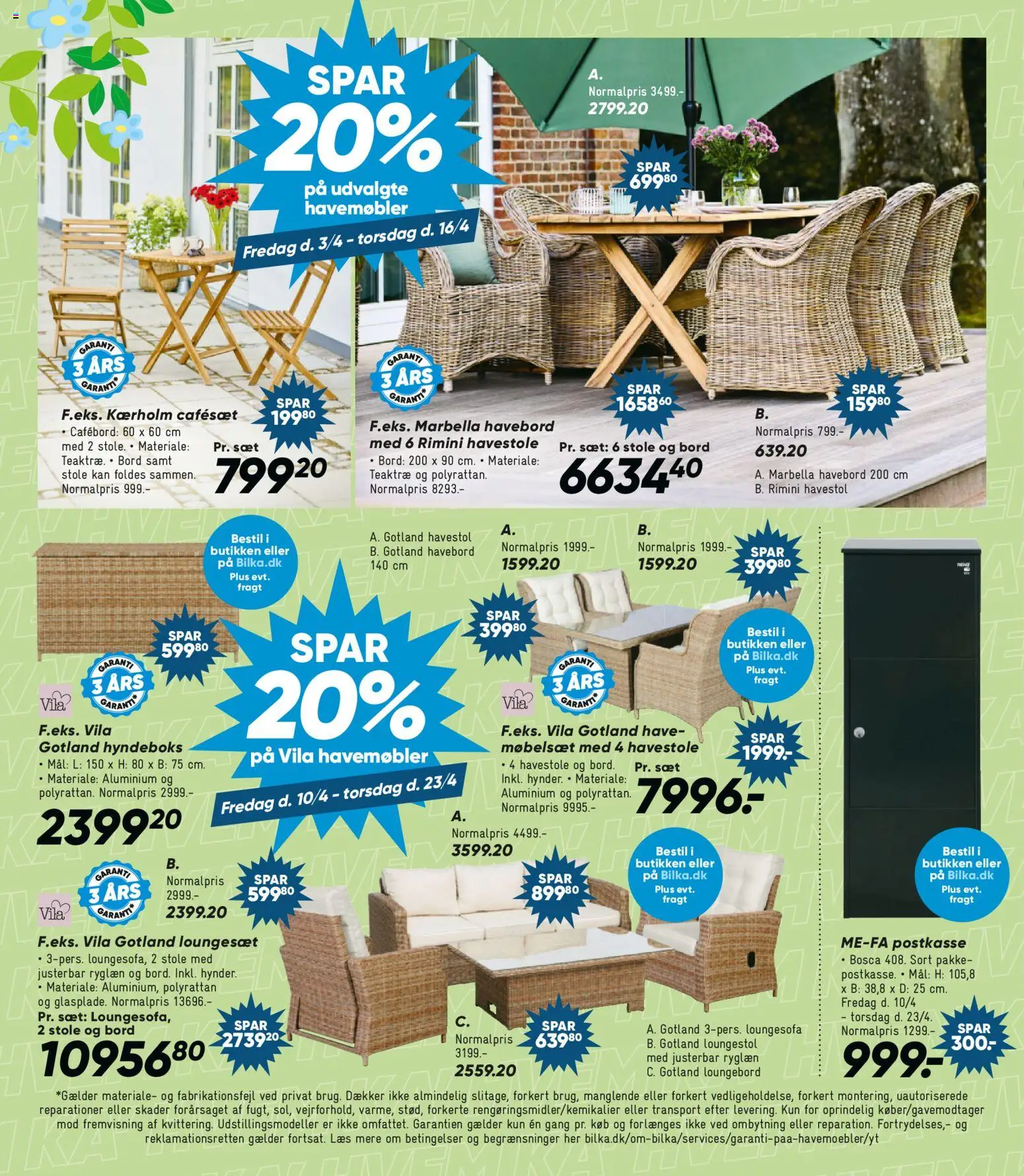 Bilka tilbudsavis – gyldig fra 10.04.2026 | Side: 13 | Produkter: Bord, Havemøbler, Havestole, Loungesæt