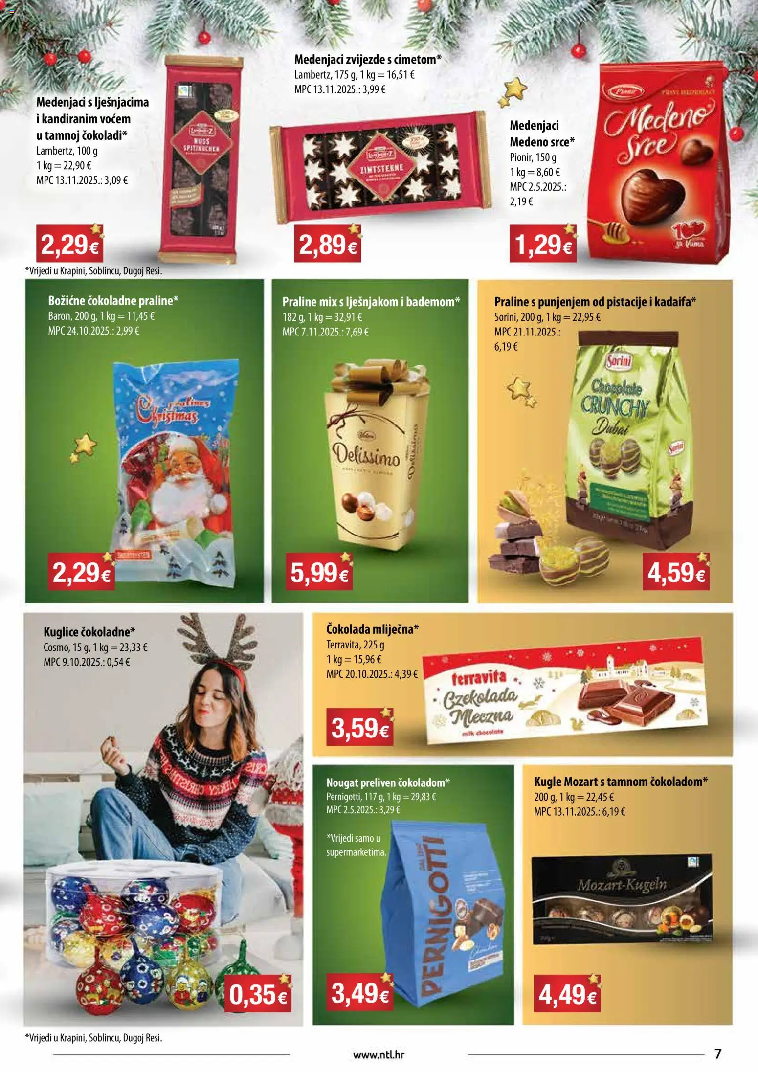 NTL katalog | vrijedi od 03.12.2025 | Stranica: 7 | Proizvodi: Praline, Čokolada, Pistacije
