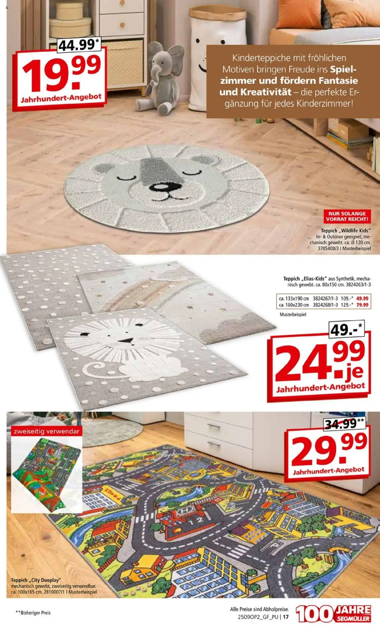 Segmüller Teppich Spezial – gültig ab 01.09.2025 | Seite: 17 | Produkte: Spiel, Teppich