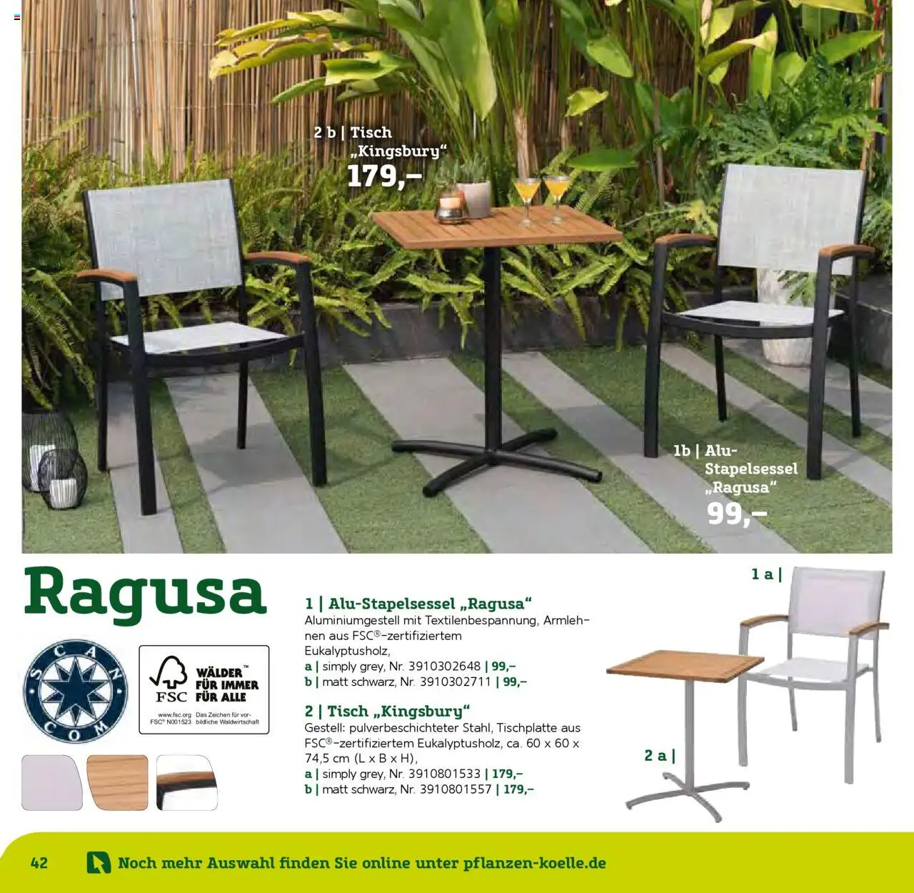 Pflanzen-Kölle Gartenmöbel Katalog 2025 – gültig ab 22.01.2025 | Seite: 42 | Produkte: Tisch