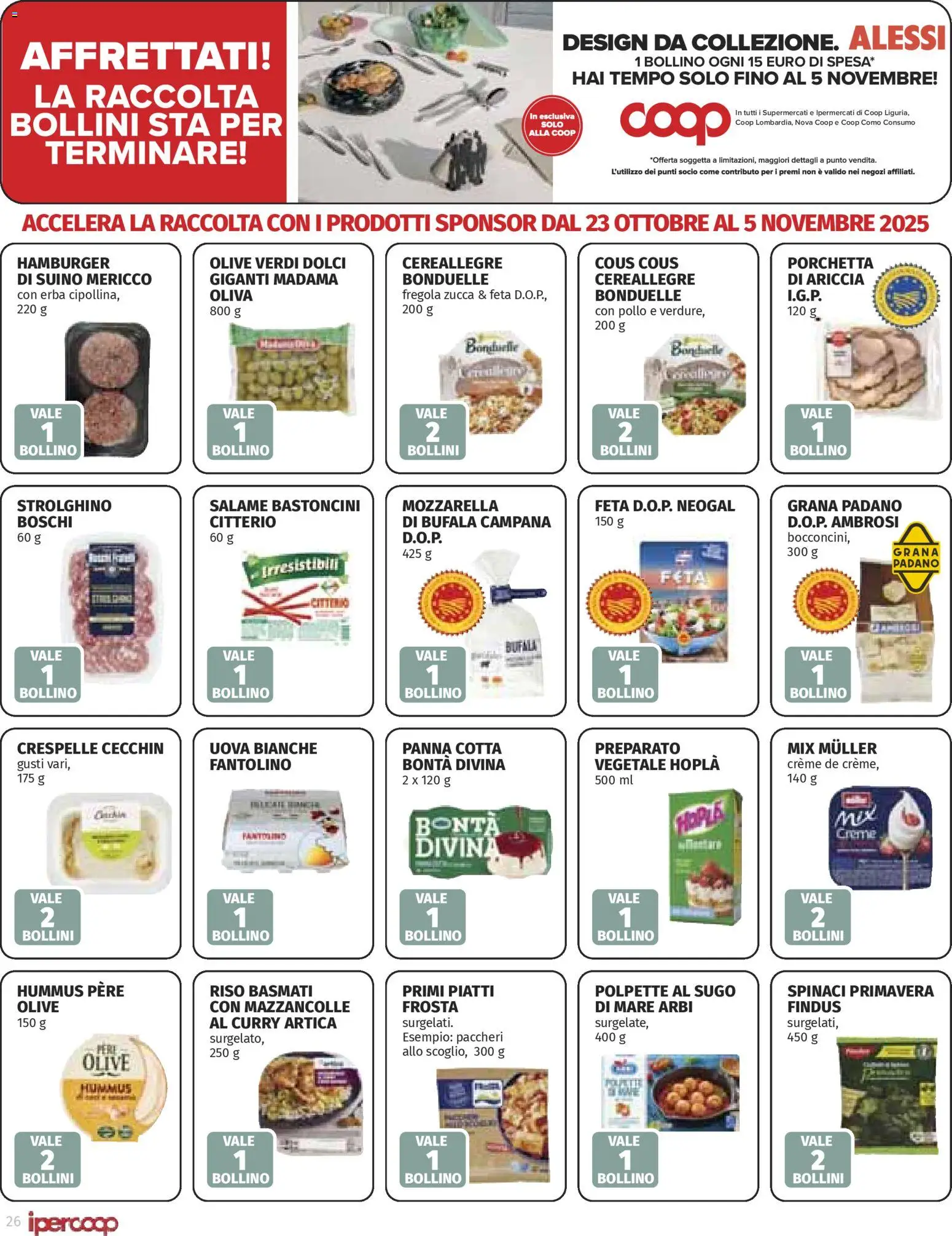Volantino Ipercoop del 23.10.2025 | Pagina: 26 | Prodotti: Riso, Zucca, Feta, Sugo