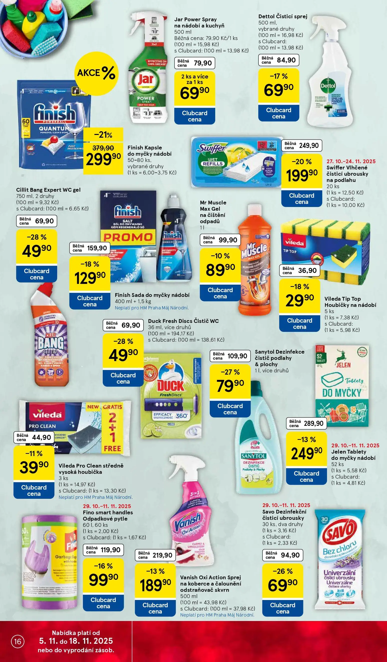 Tesco Black Friday od 05.11.2025 | Strana: 16 | Produkty: Finish, Kapsle, Ubrousky, Dettol