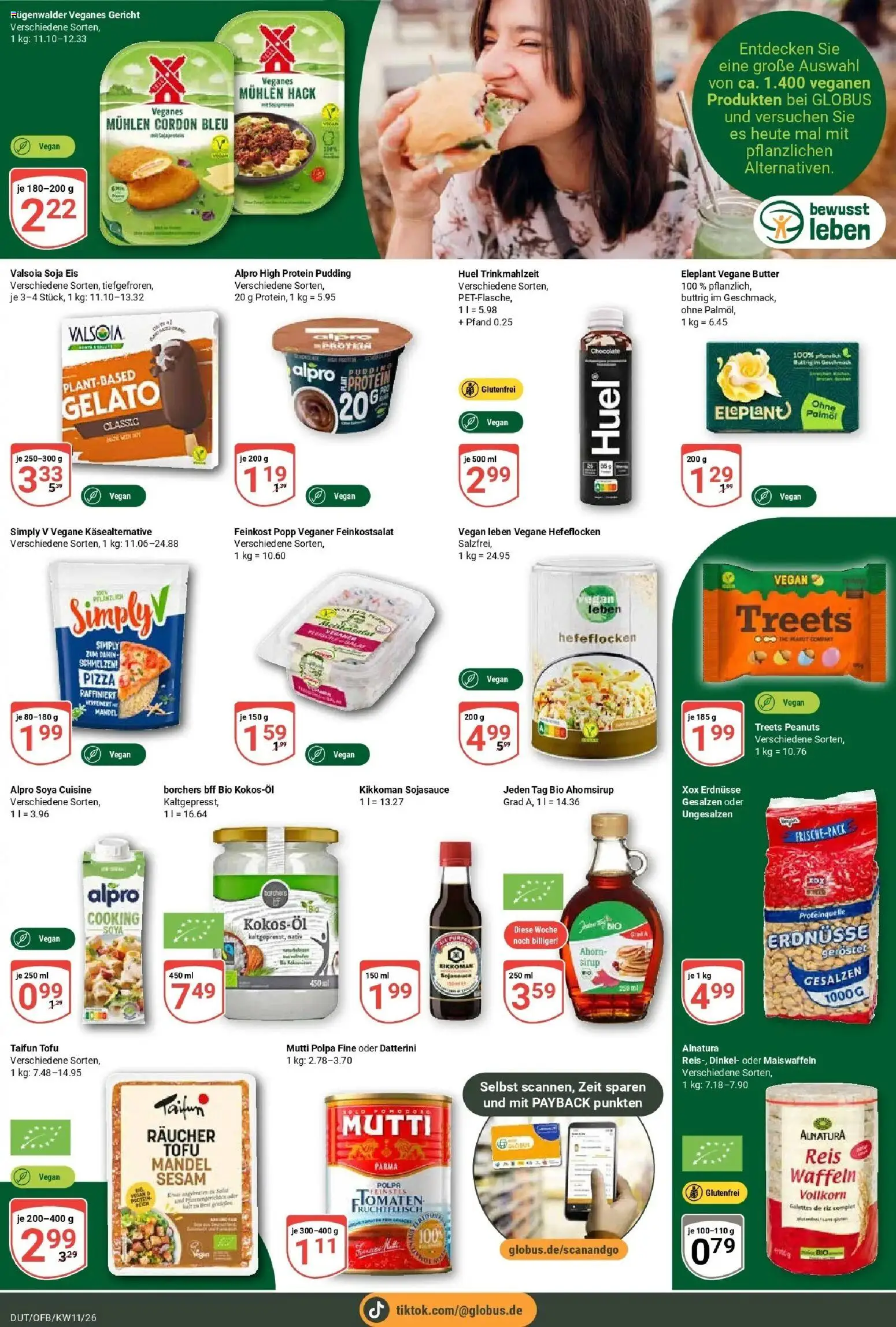 Globus prospekt Wetzlar-Dutenhofen	 – gültig ab 09.03.2026 | Seite: 15 | Produkte: Erdnüsse, Pudding, Waffeln, Alpro