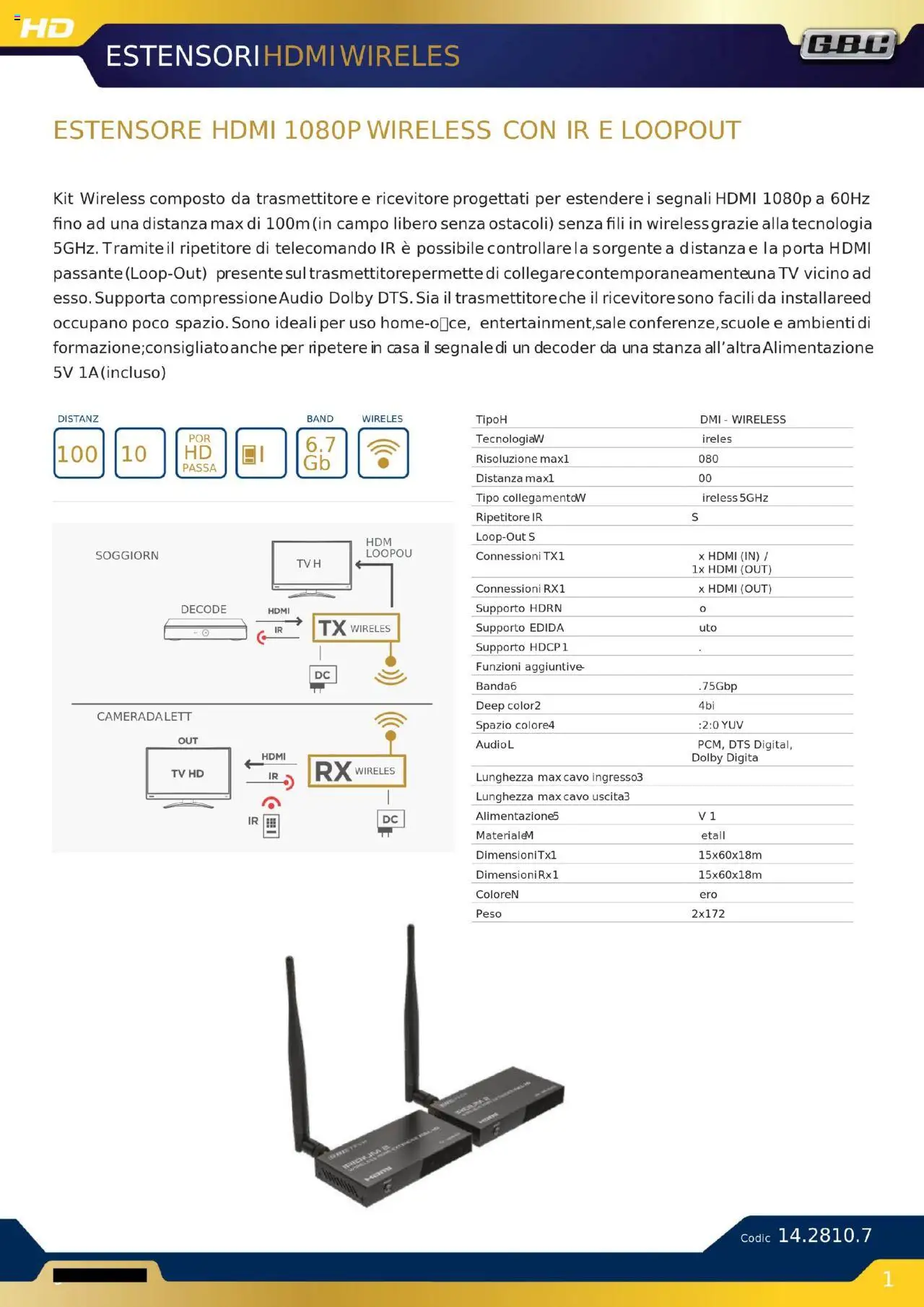 Volantino GBC del 16.10.2025 | Pagina: 11 | Prodotti: Telecomando, Decoder, TV, Cavo