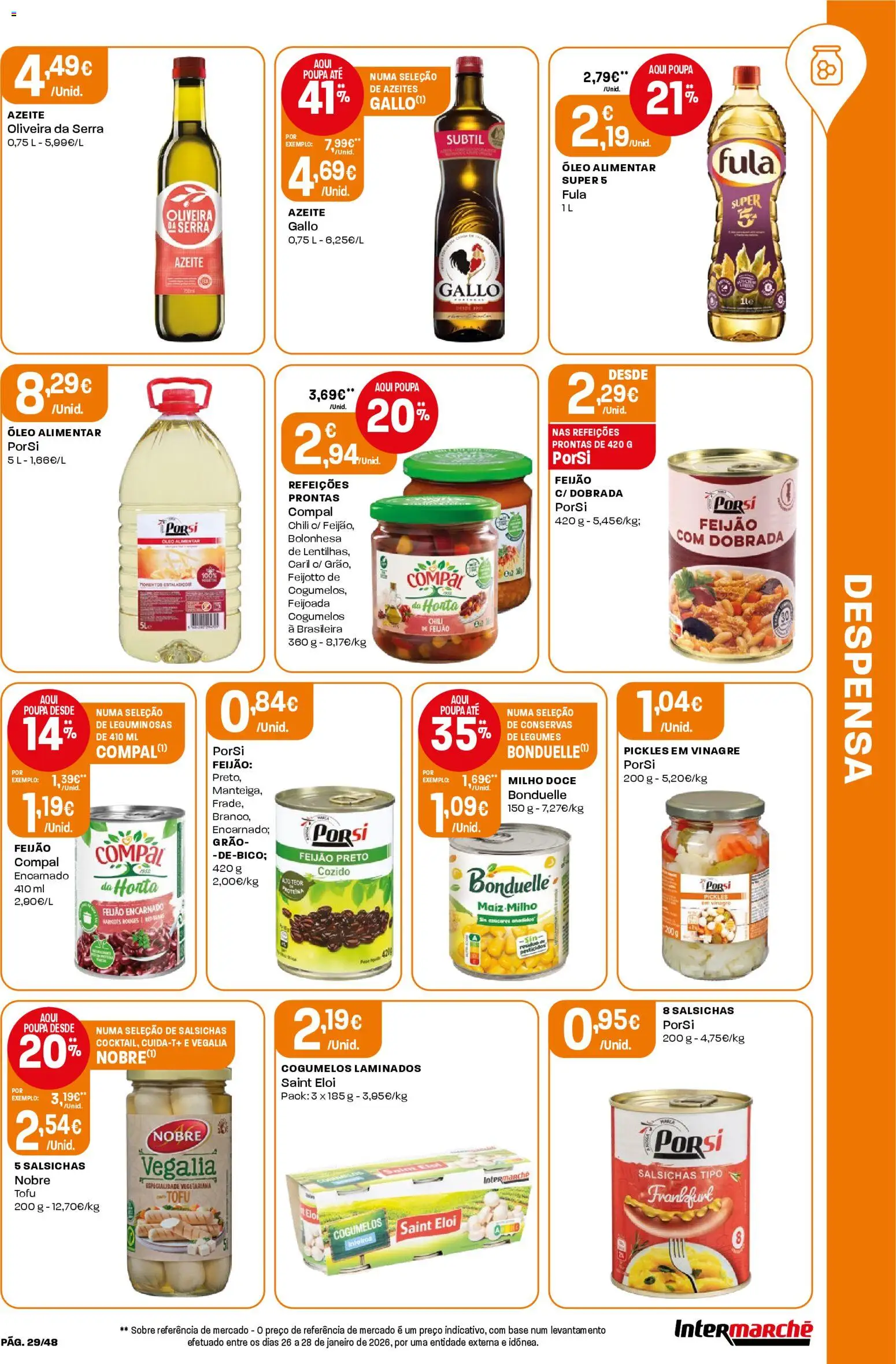 Intermarché folheto │ válido de 05.03.2026 | Página: 29 | Produtos: Vinagre, Azeite, Óleo, Milho
