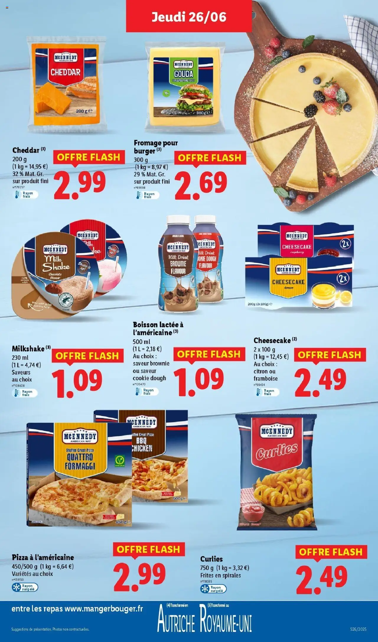  | Page: 23 | Produits: Citron, Frites, Fromage, Cheddar