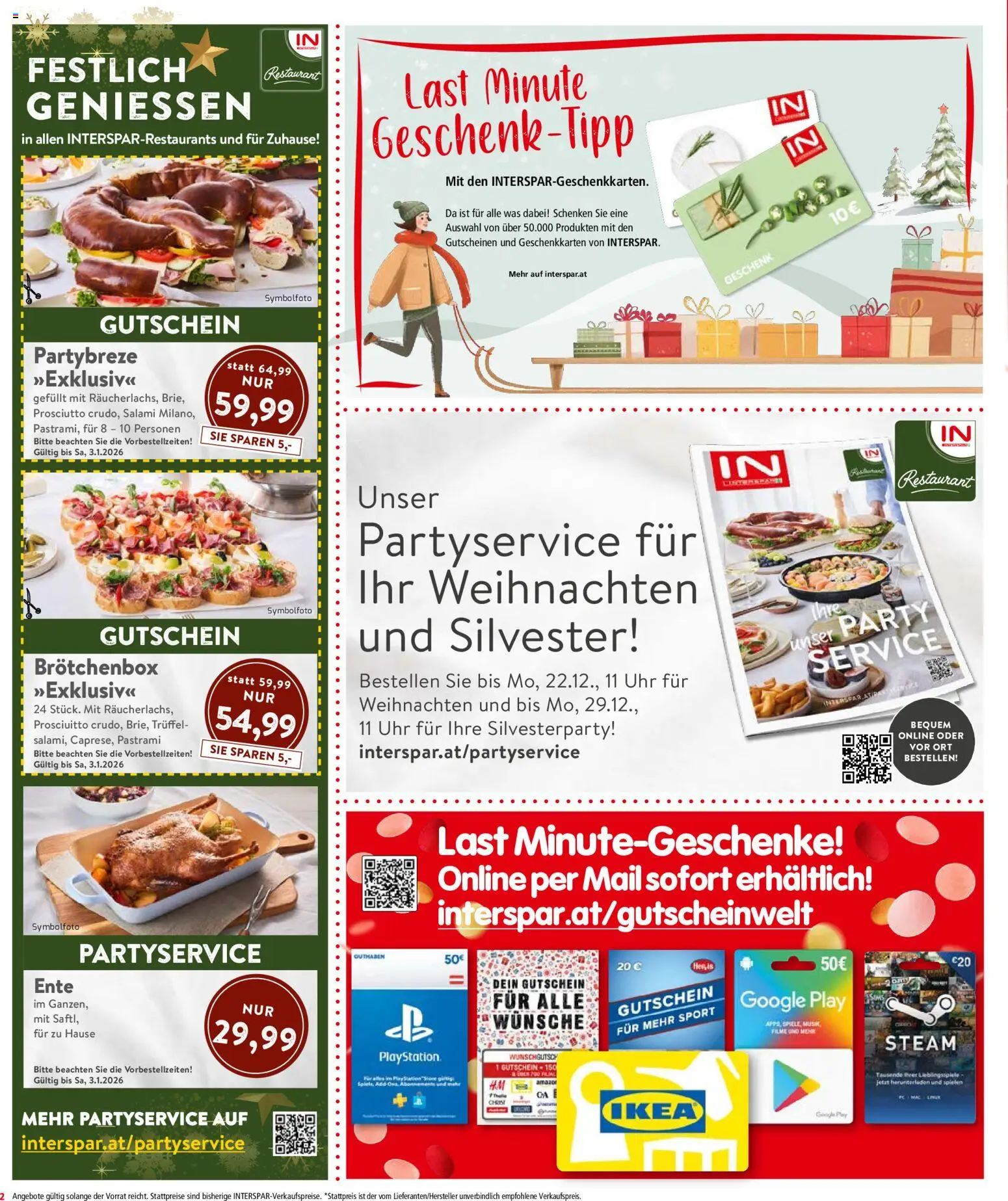 Interspar Flugblatt - Salzburg gültig ab 18.12.2025 | Seite: 2 | Produkte: Uhr, Playstation, Salami