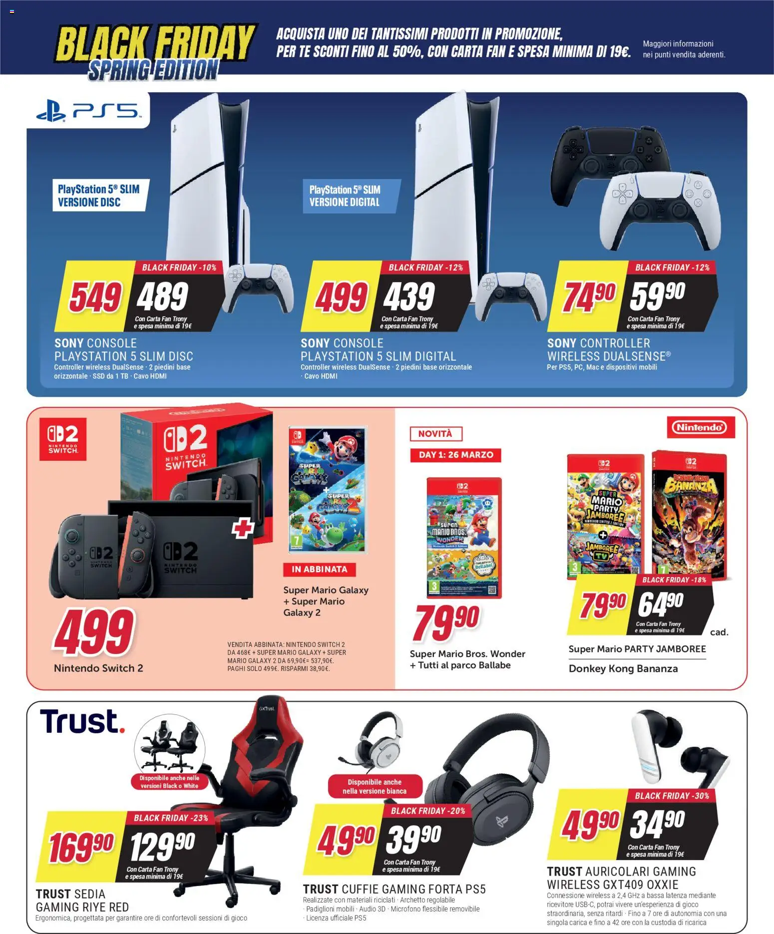 Volantino Trony del 19.03.2026 | Pagina: 7 | Prodotti: Auricolari, Cuffie, Cavo, Microfono
