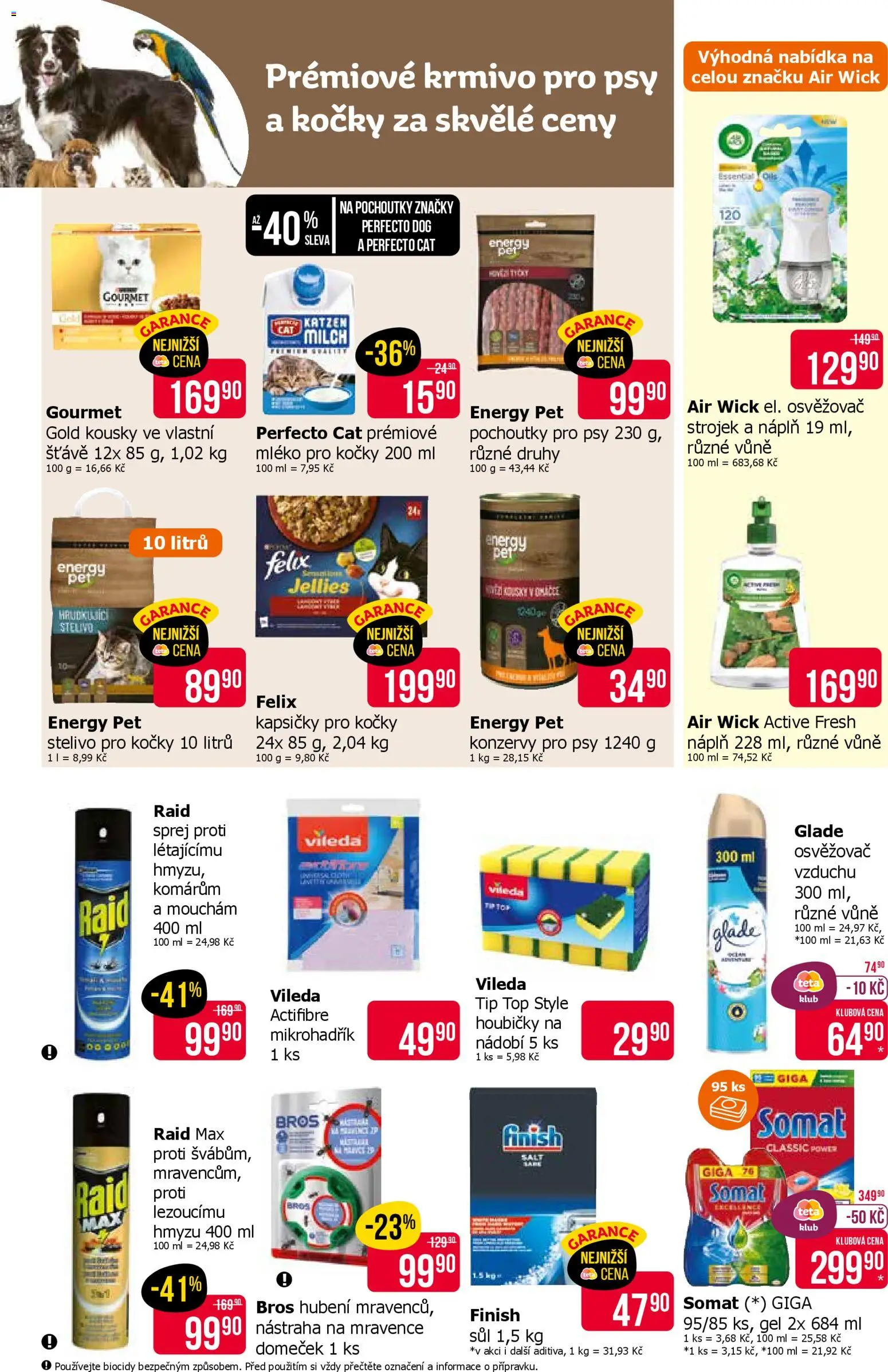 TETA Drogerie leták od 09.04.2026 | Strana: 14 | Produkty: Mléko, Felix kapsičky, Vileda Actifibre, Stelivo