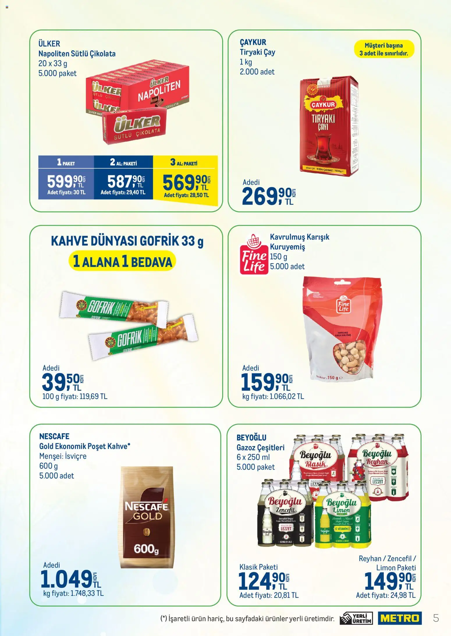 Metro - Metroda bahar firsatlari - 16.04.2026 tarihinden itibaren geçerlidir | Sayfa: 5 | Ürünler: Reyhan, Kahve, Çikolata, Çay